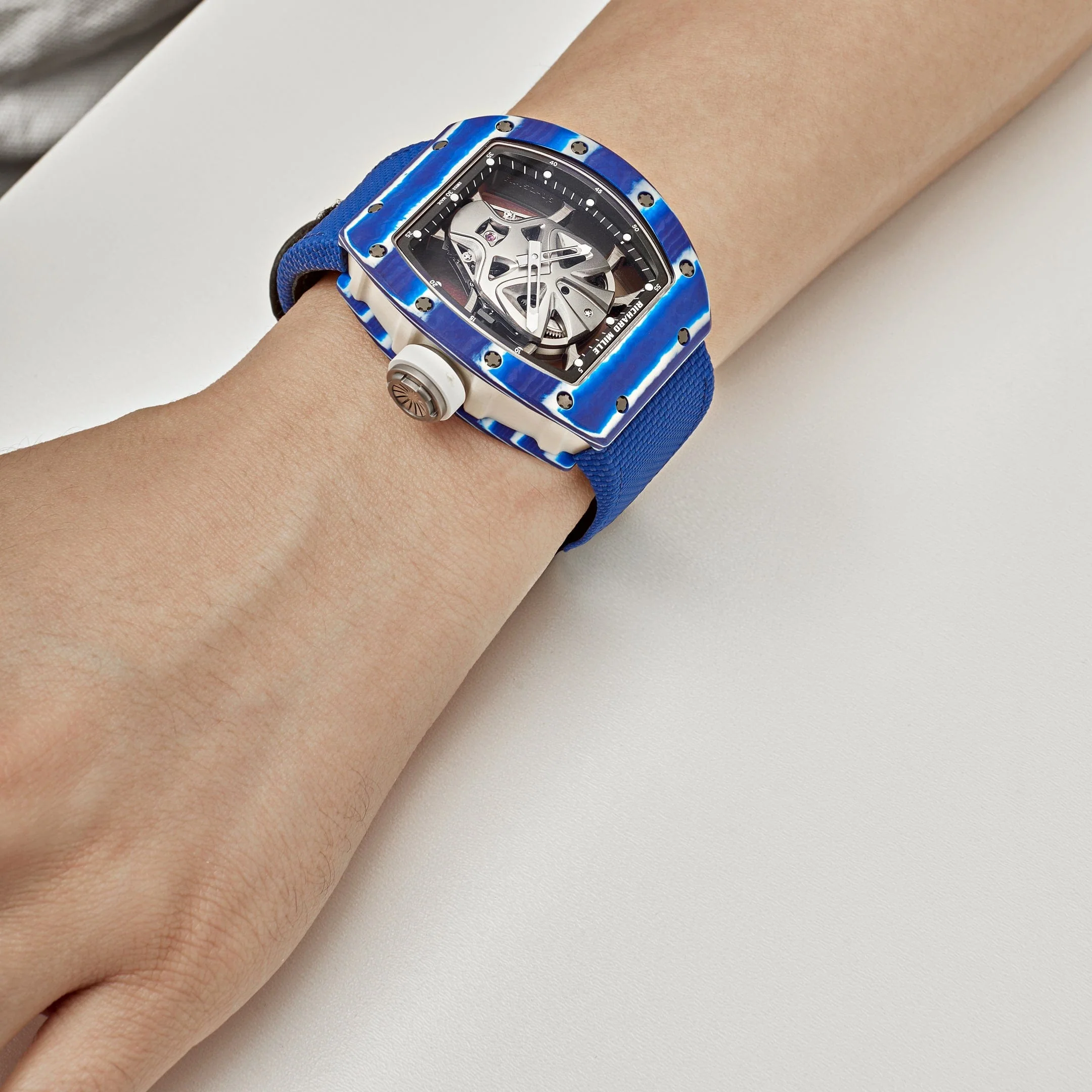 Richard Mille RM 52-06 Tourbillon 'Mask' Blue White Quartz TPT Limited Edition of 18