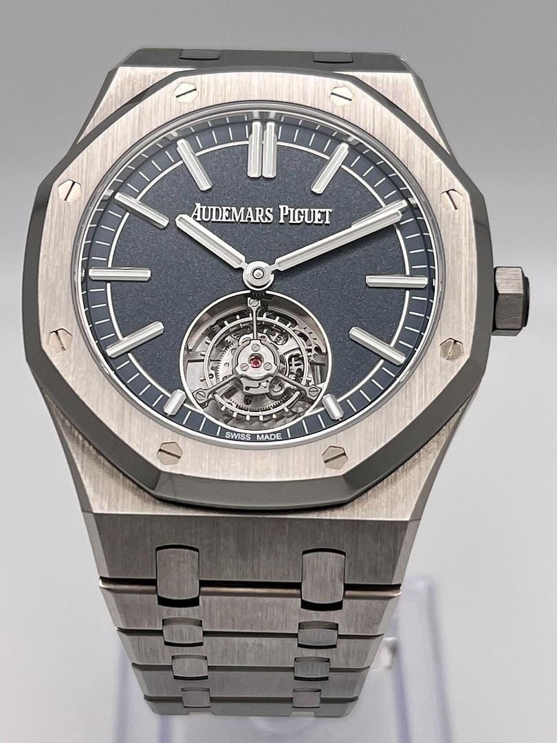 Audemars Piguet Royal Oak Selfwinding Flying Tourbillon 26730TI.OO.1320TI.01 '50th Anniversary' Titanium Blue Dial