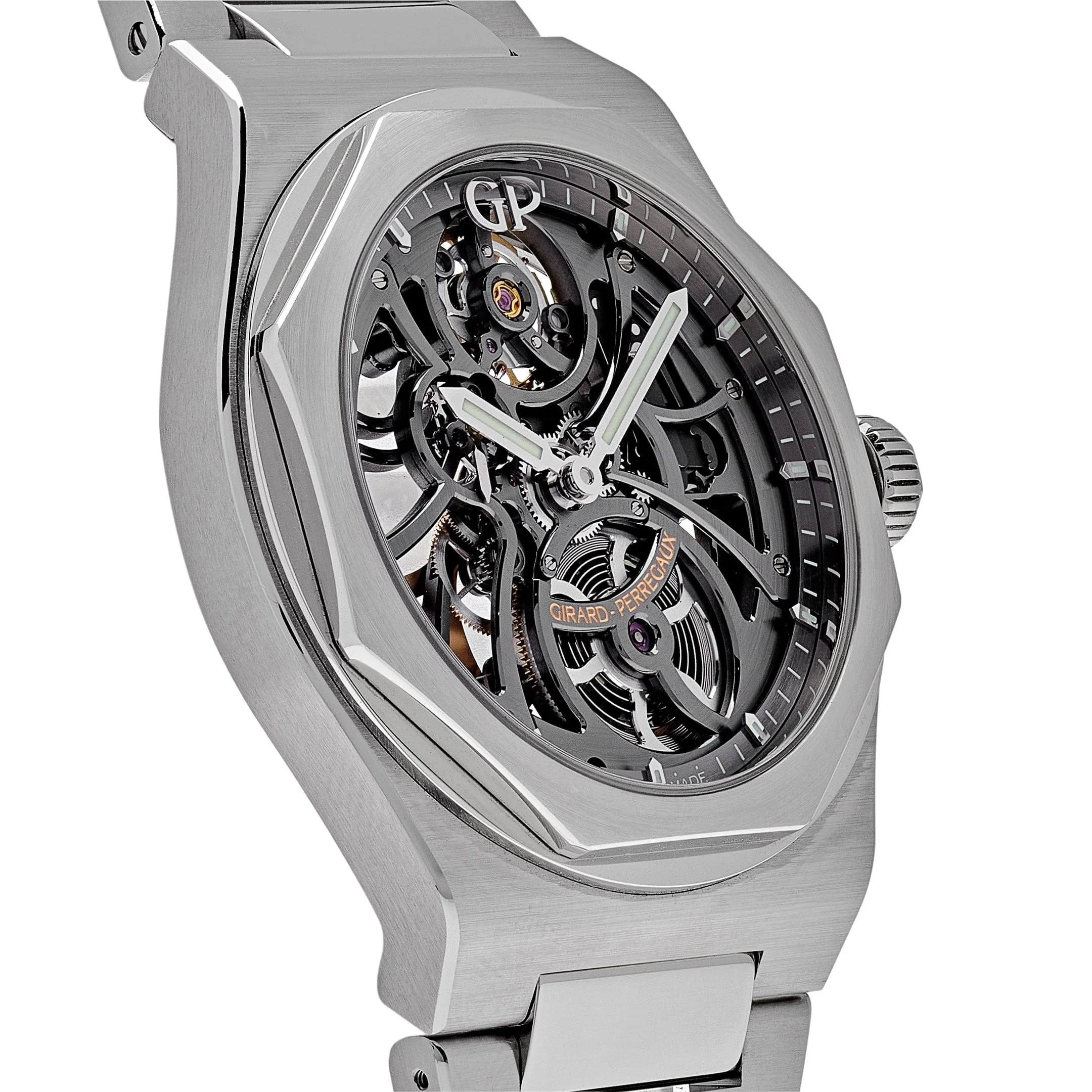 Girard Perregaux Laureato Skeleton 81015-11-001-11A Stainless Steel