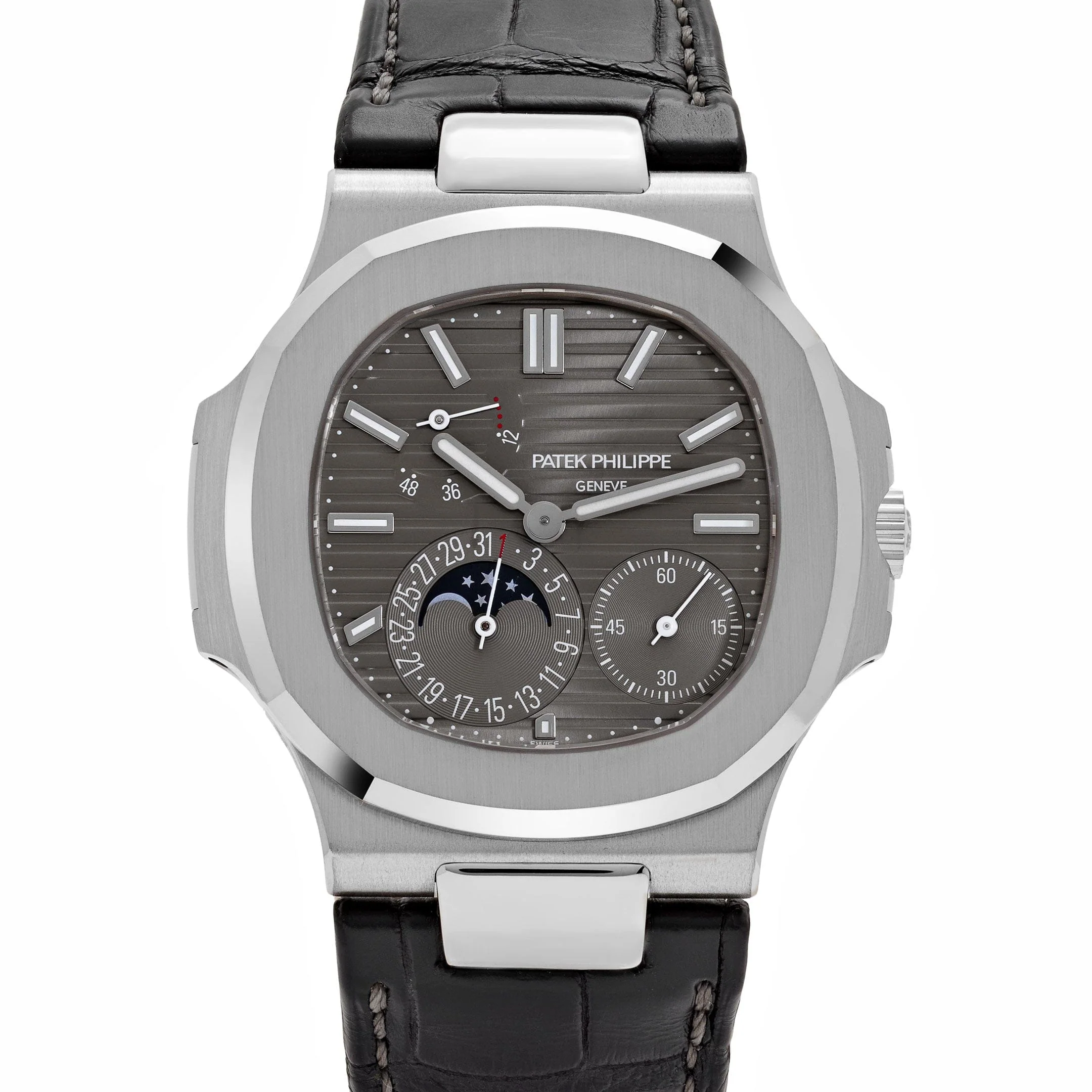 Patek Philippe Nautilus 5712G-001 White Gold Grey Dial Moon Phases (2019)