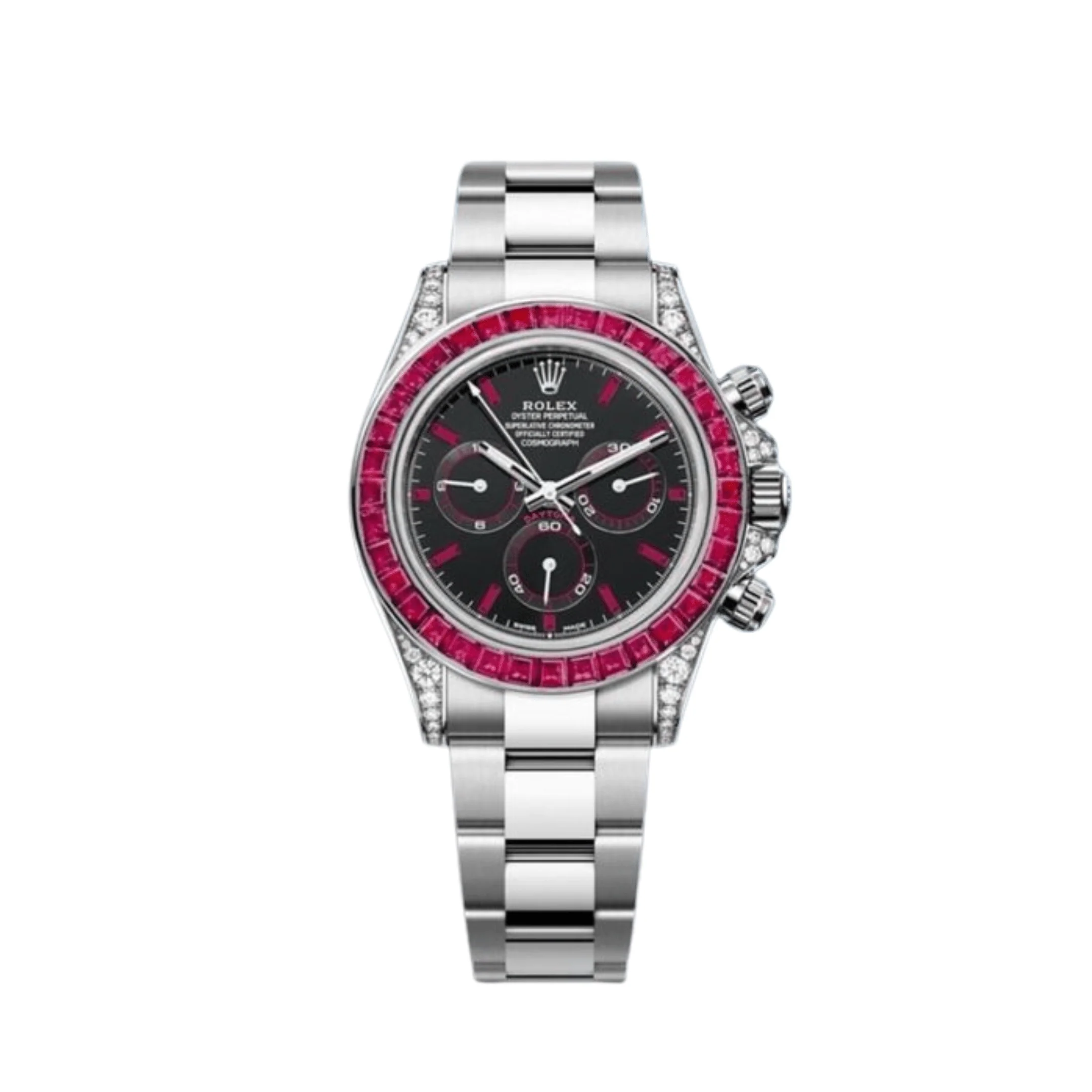 Rolex Daytona 126599TRU White Gold Diamond Black Dial Ruby Bezel (2023)