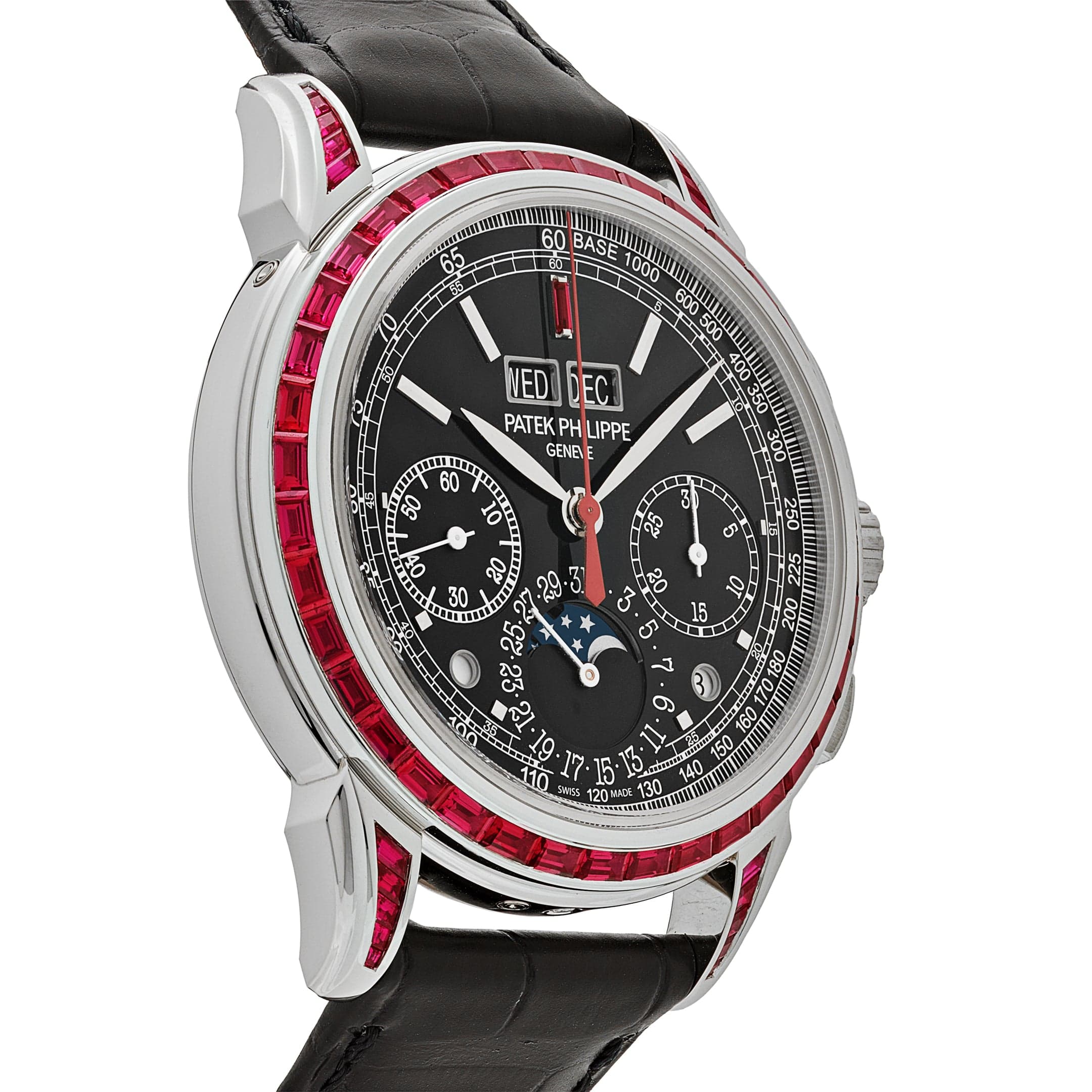 Patek Philippe Grand Complications 5271/12P-001 Perpetual Calendar  Platinum Black Dial Ruby Bezel