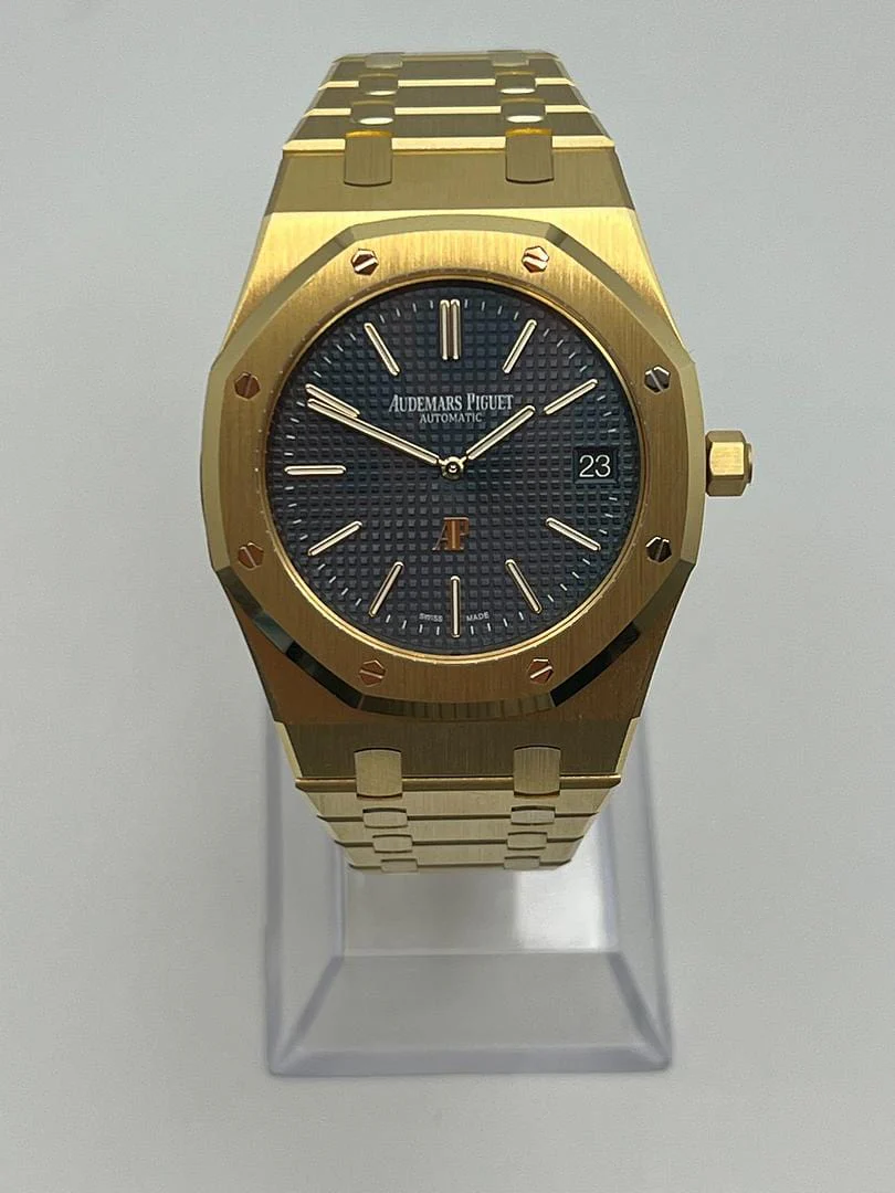 Audemars Piguet Royal Oak 15202BA.OO.1240BA.01 'Jumbo' Extra Thin Yellow Gold Blue Dial (2021)