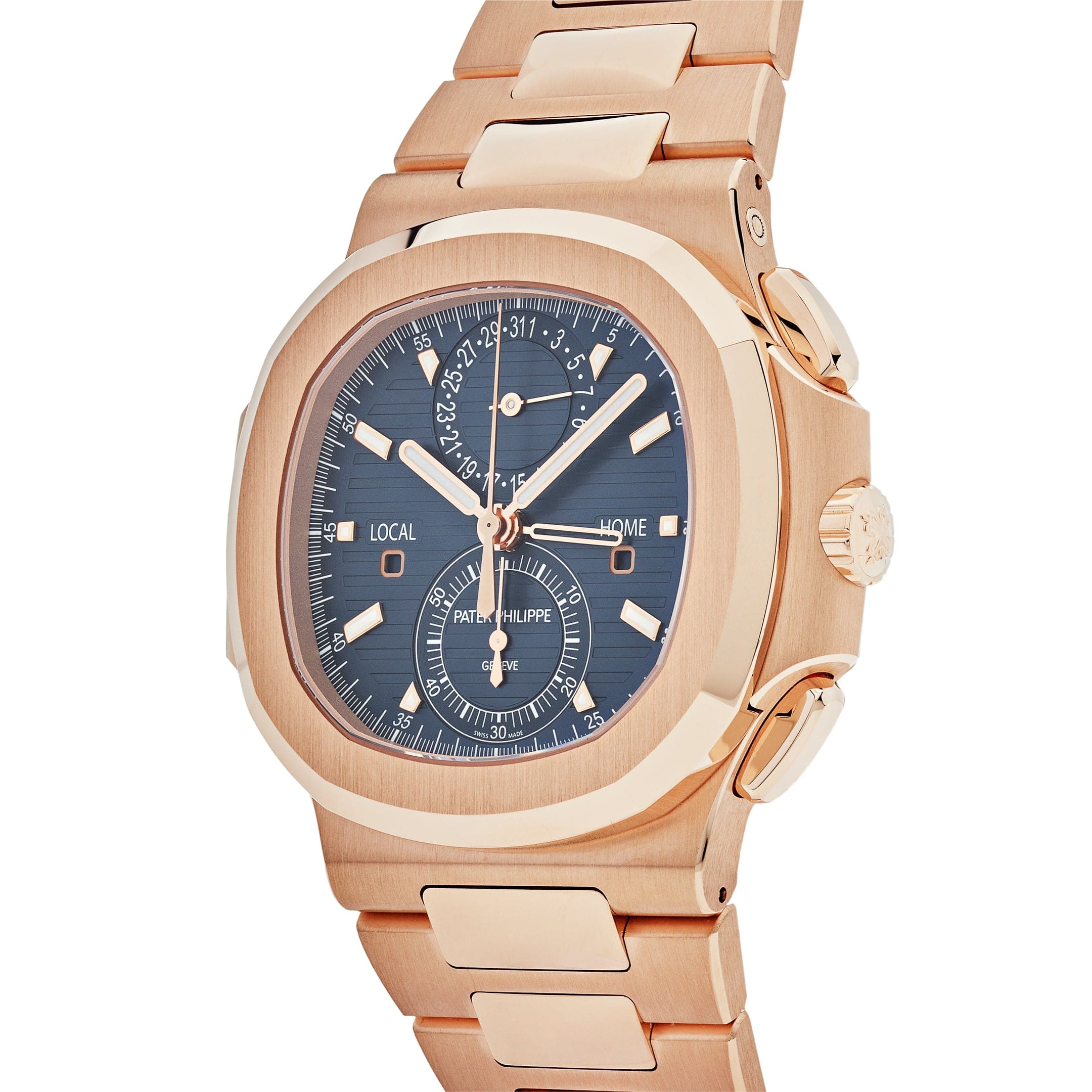 Patek Philippe Nautilus 5990/1R-001 Travel Time Flyback Chronograph Rose Gold Blue Dial (2025)