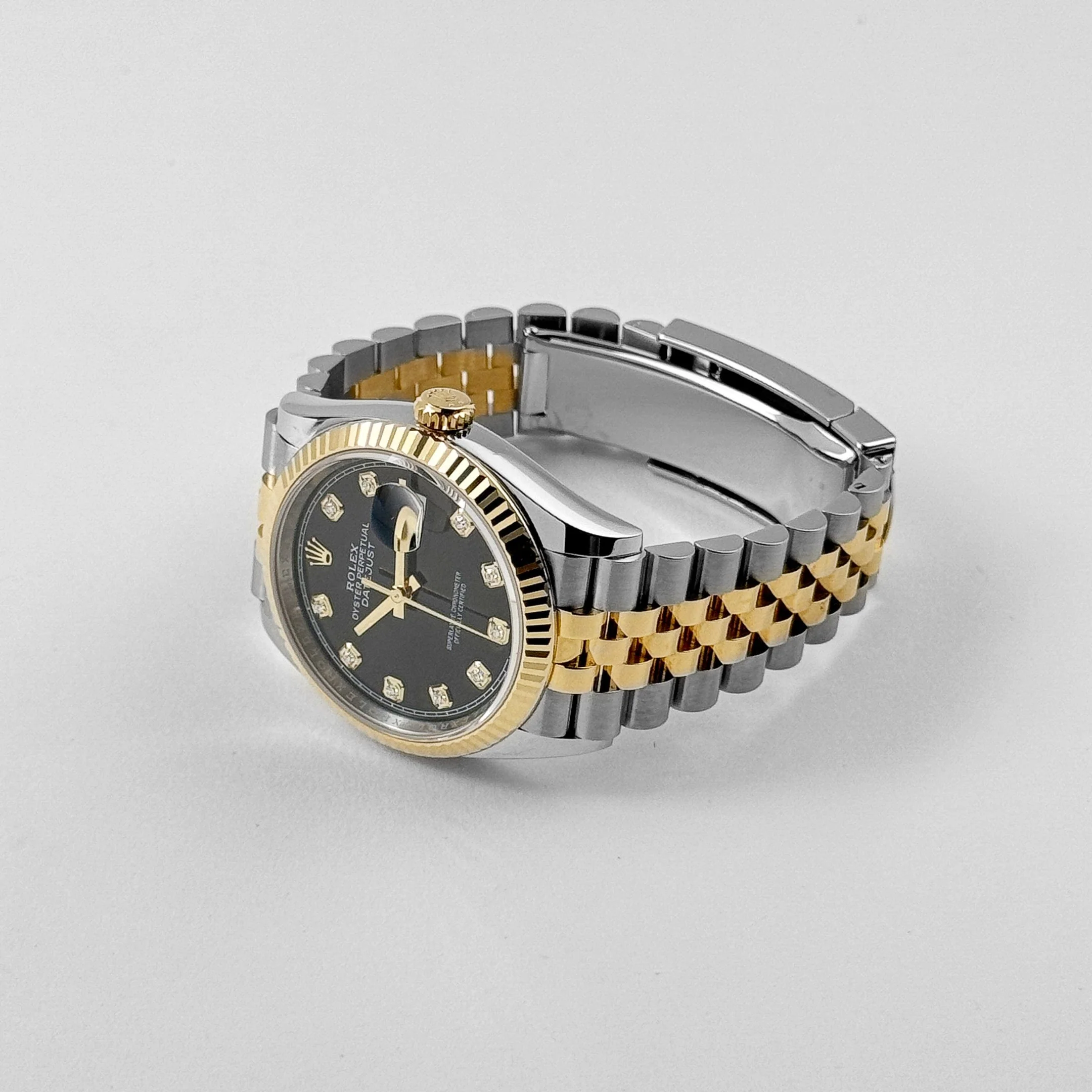 Rolex Datejust36 126233 Stainless Steel Yellow Gold Black Diamond Dial Jubilee (2025)