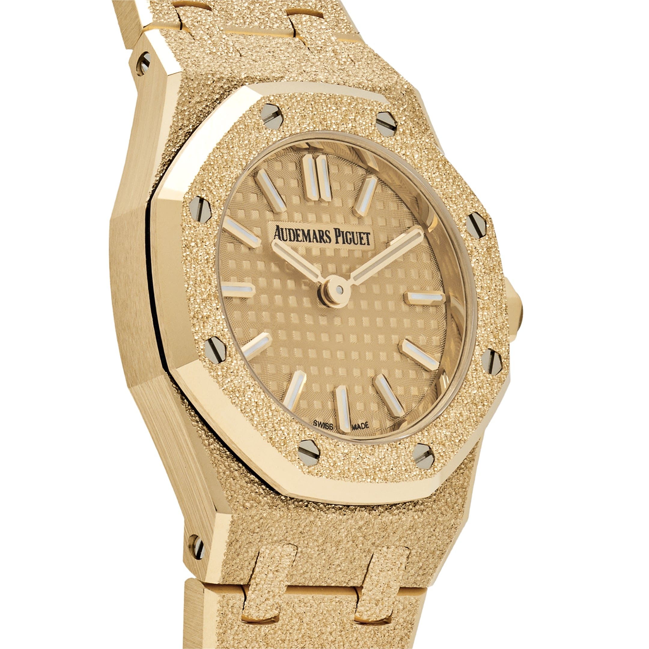 Audemars Piguet Royal Oak 67630BA.GG.1312BA.01 'Mini' Frosted Yellow Gold Quartz (2025)