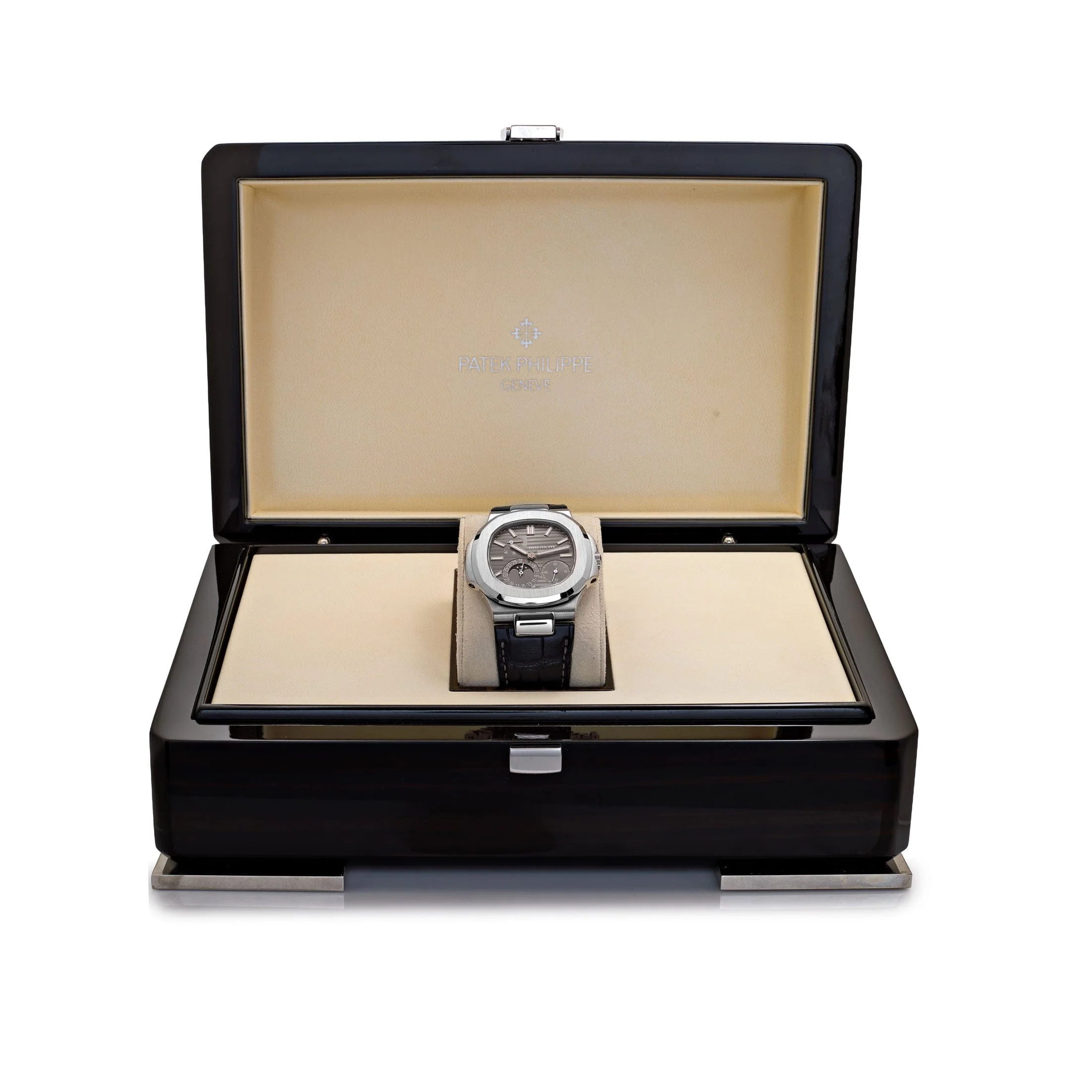 Patek Philippe Nautilus 5712G-001 White Gold Grey Dial Moon Phases (2019)