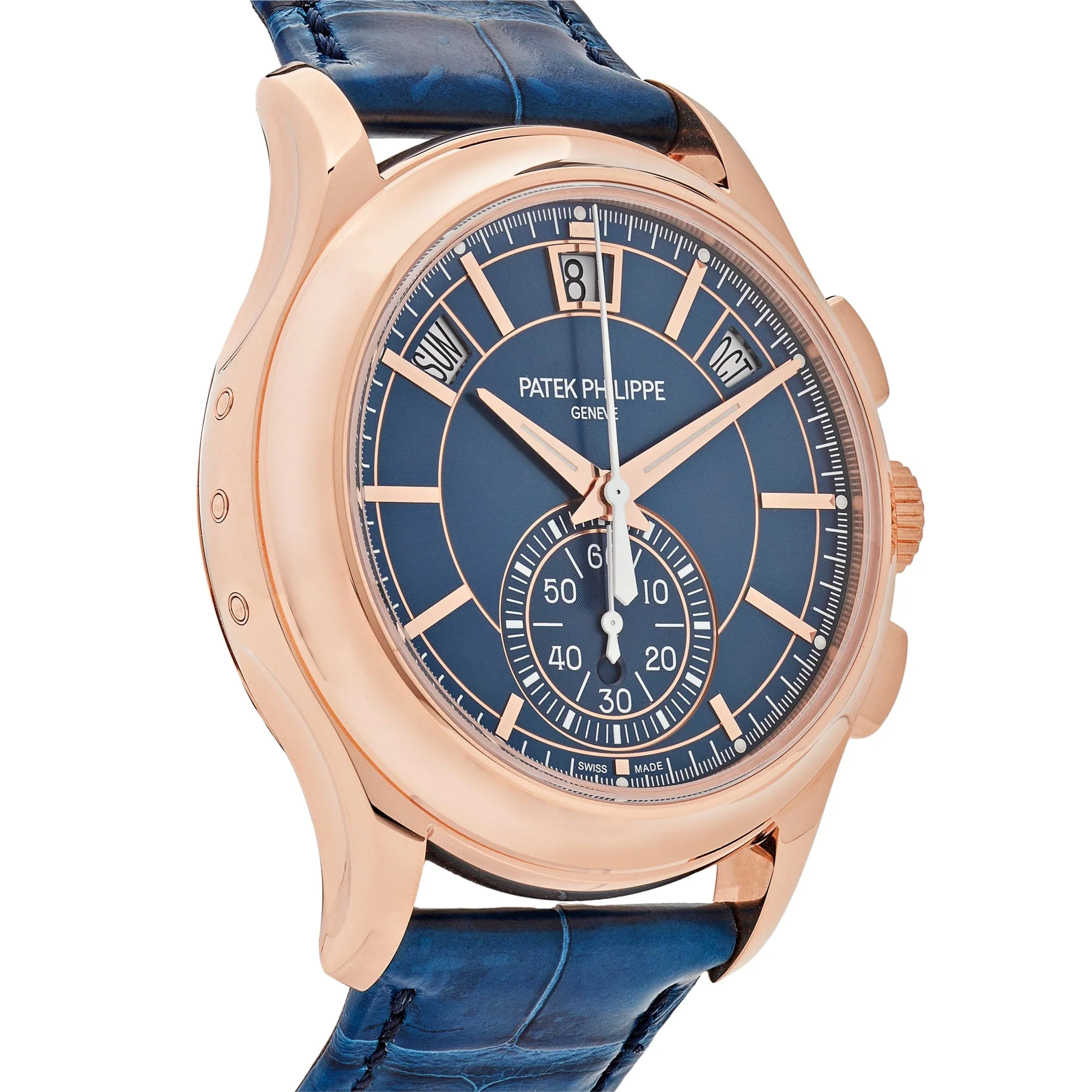 Patek Philippe Complications 5905R-010 Annual Calendar Flyback Chronograph Rose Gold Blue Dial