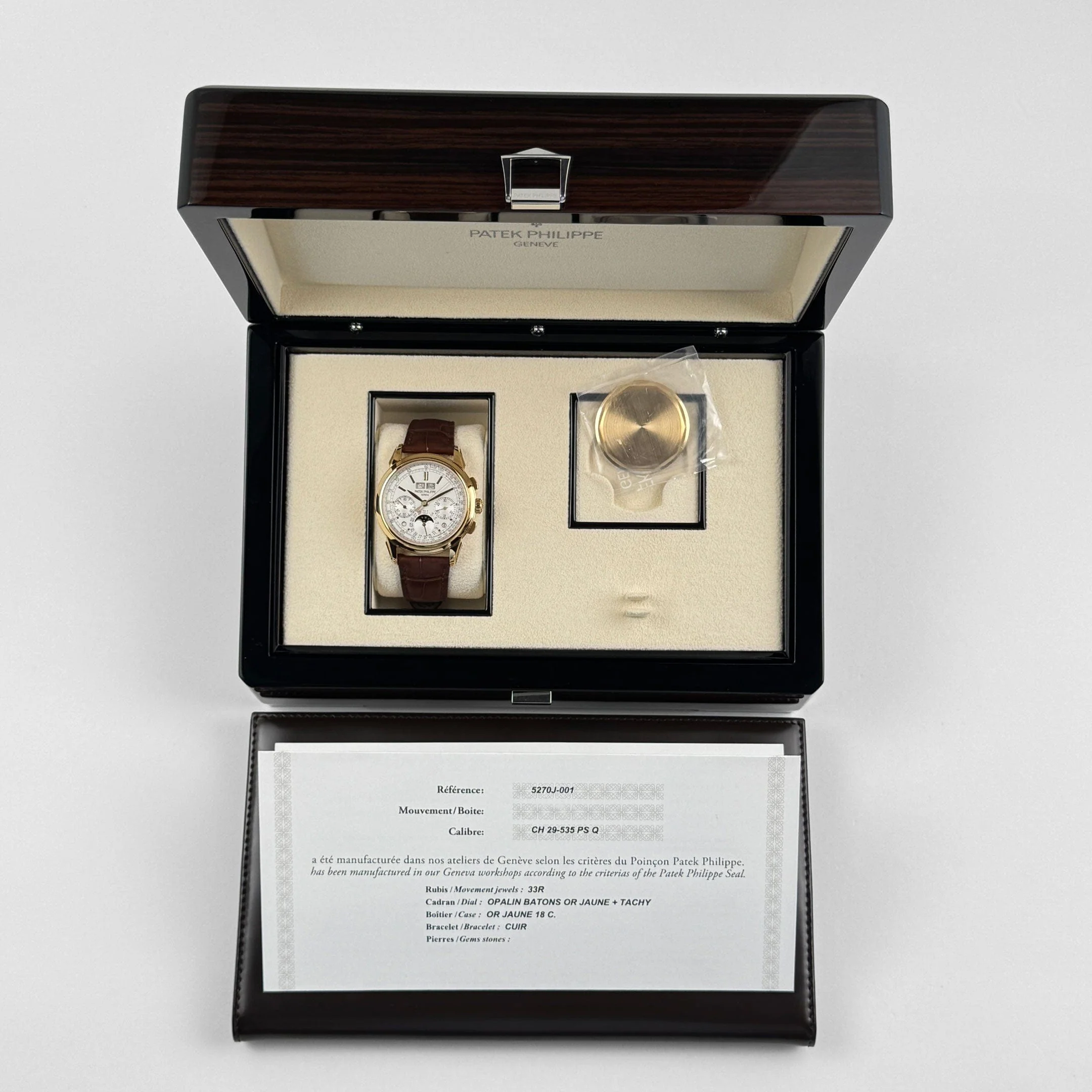 Patek Philippe Grand Complications 5270J-001 Perpetual Chronograph Yellow Gold White Dial (2021)