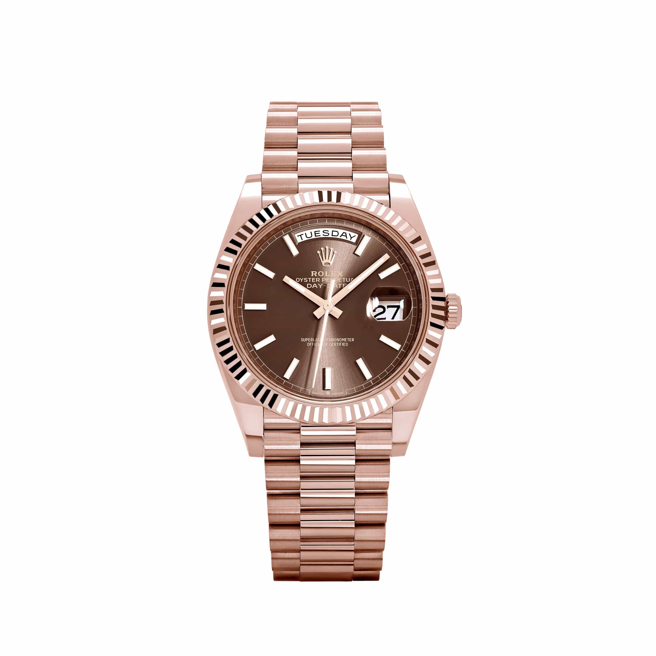 Rolex Day-Date 40 Reference 228235 Rose Gold Chocolate Dial (2025)