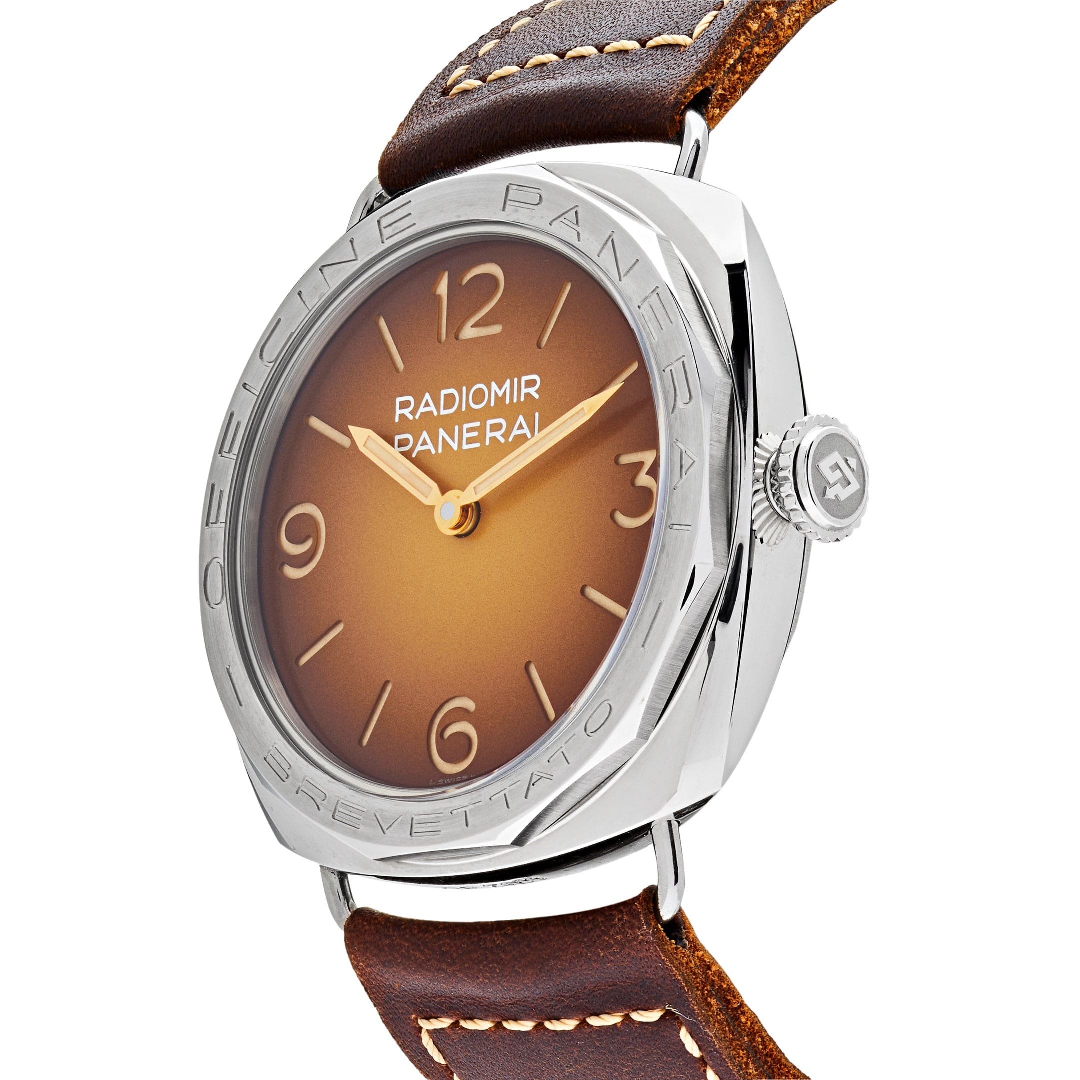 Panerai Radiomir 3 Days Acciaio Stainless Steel Brown Dial PAM00687