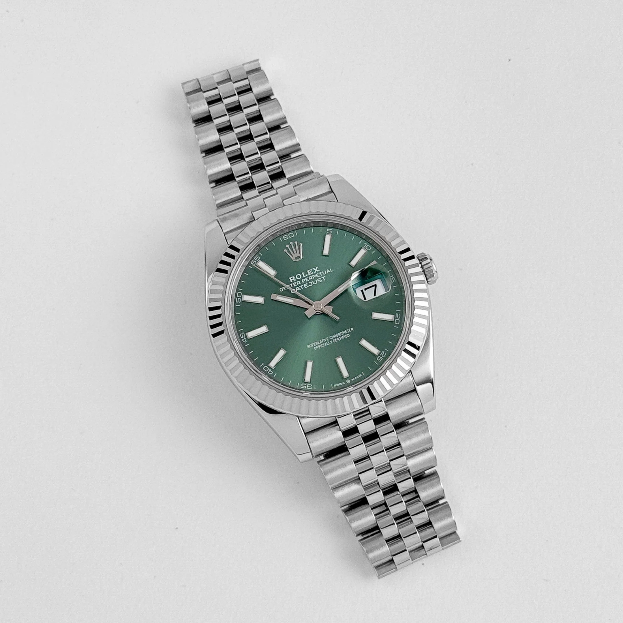 Rolex Datejust 41 126334 Stainless Steel Mint Green Dial Jubilee (2025)
