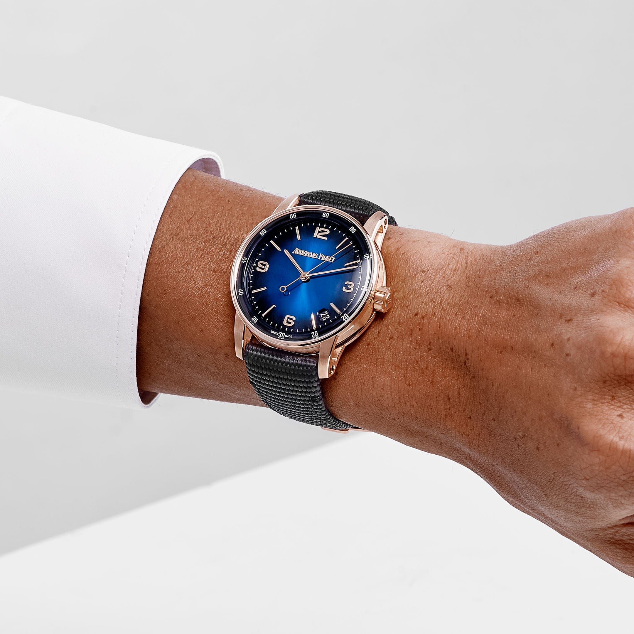 Audemars Piguet Code 11.59 15210OR.OO.A028CR.01 Rose Gold Smoked Lacquered Blue Dial (2023)