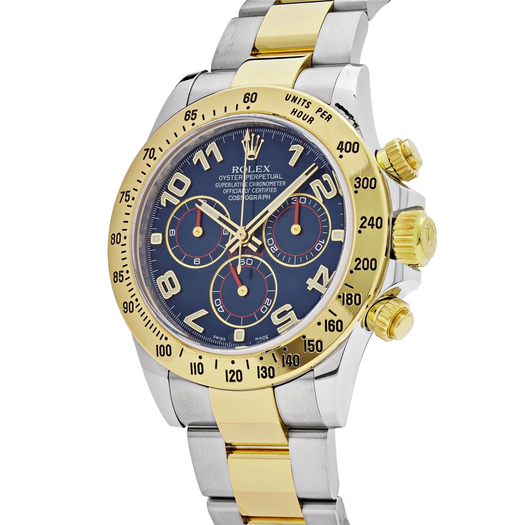 Rolex Daytona 116523 Stainless Steel and Yellow Gold Blue Dial
