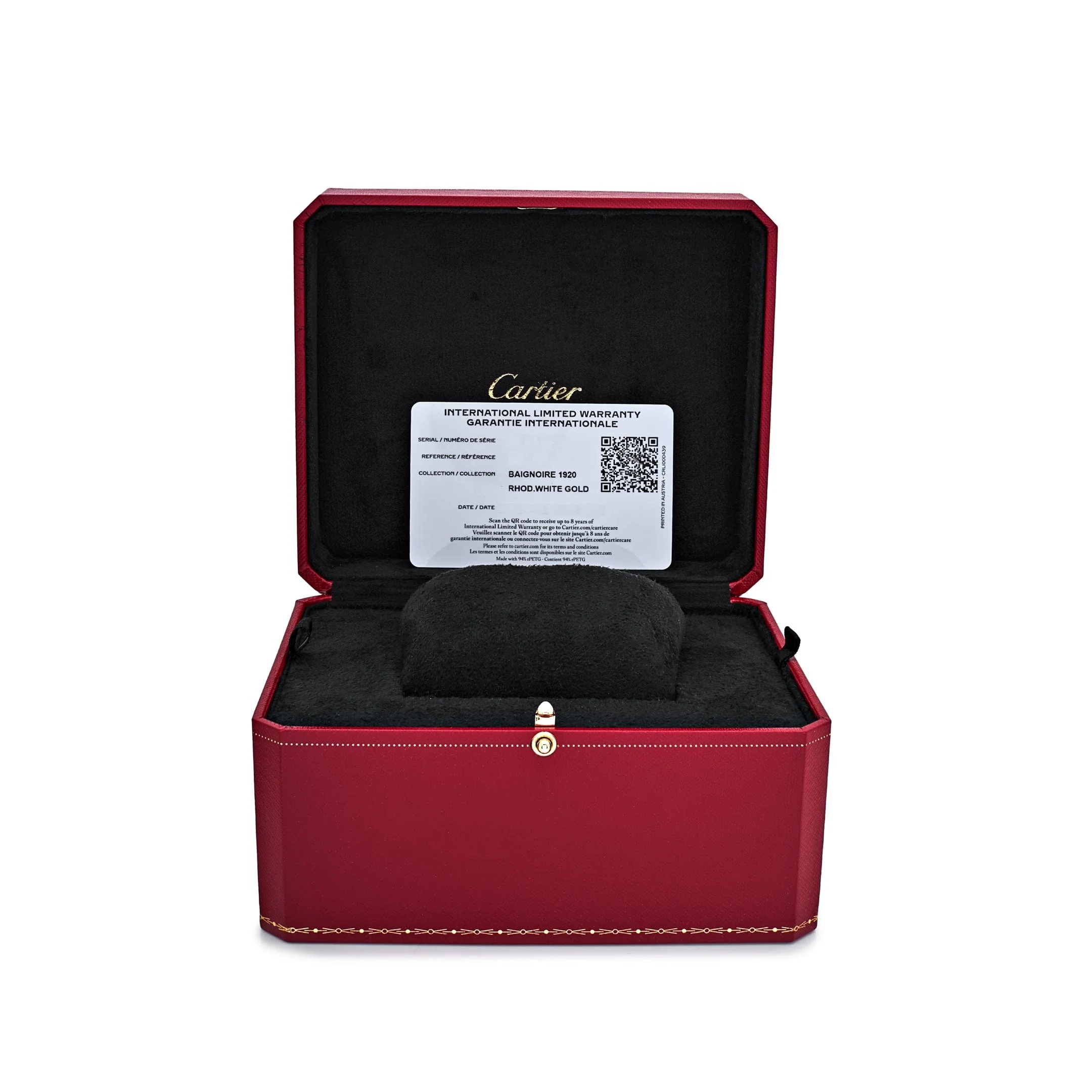 Cartier Baignoire Mini HPI01773 'Ladies' Rhodium-Finish White Gold Diamond Quartz (2025)