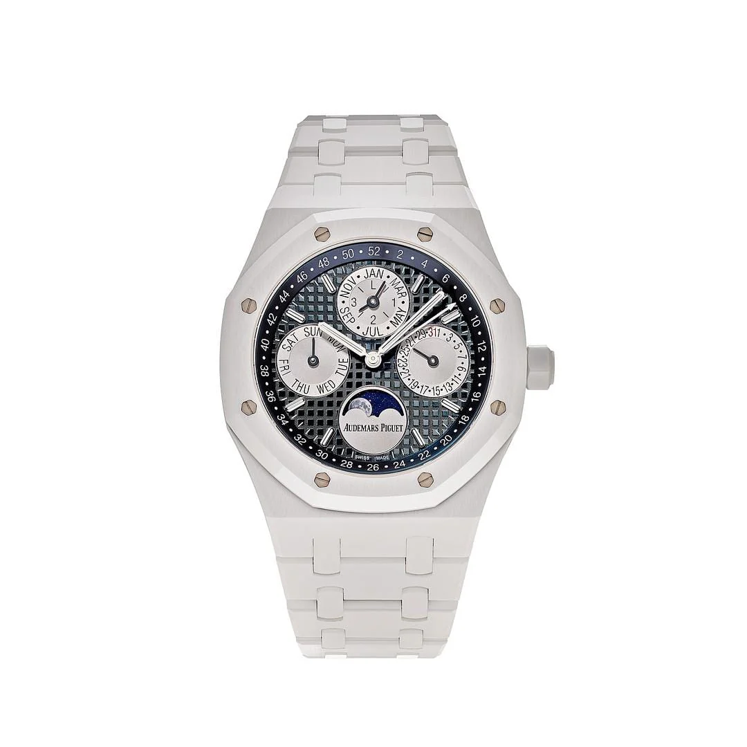 Audemars Piguet Royal Oak Perpetual Calendar 26579CB.OO.1225CB.01 White Ceramic Blue Dial