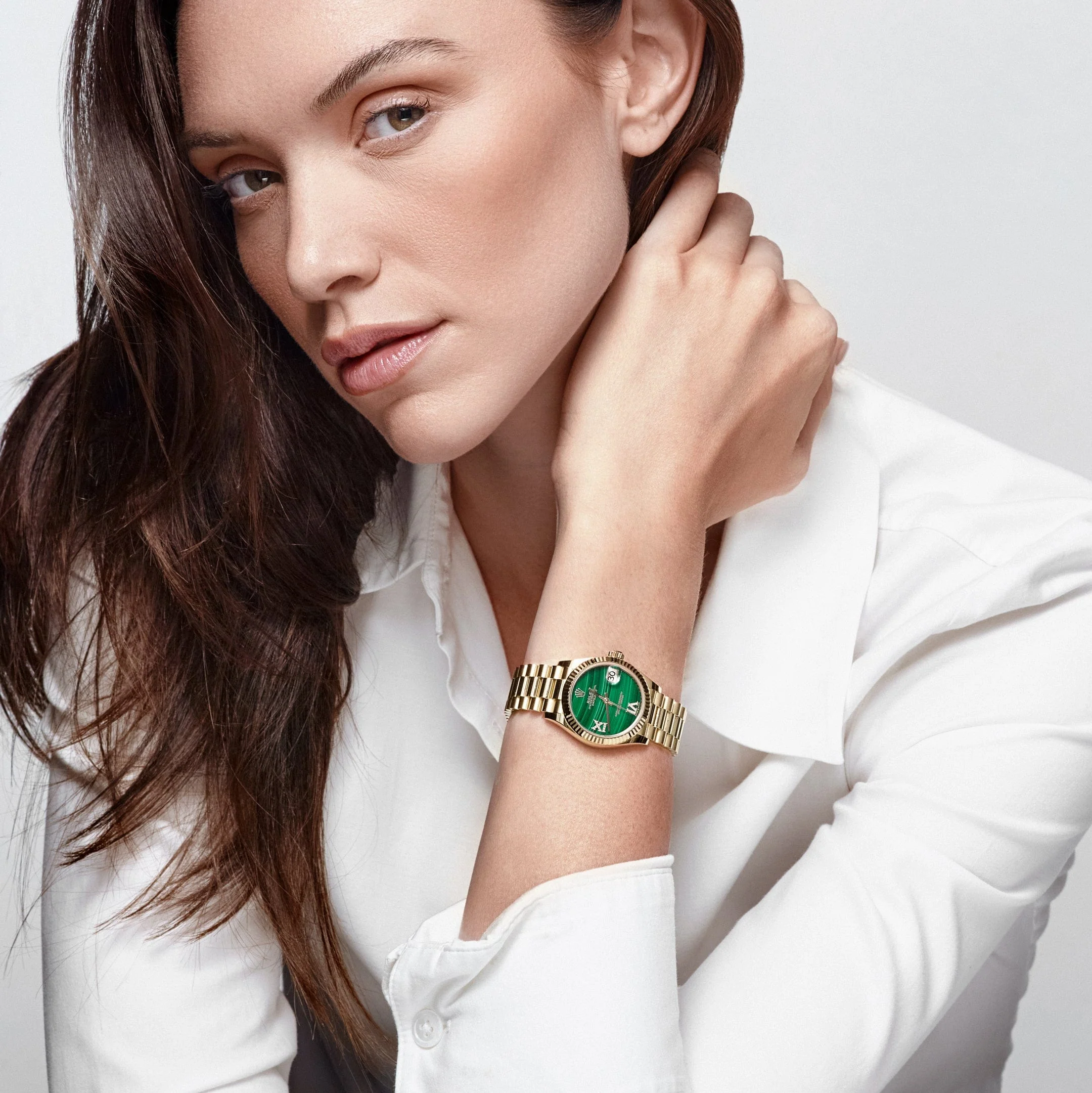 Rolex Datejust 31 278278 'Ladies' Yellow Gold Malachite Diamond Dial (2021)