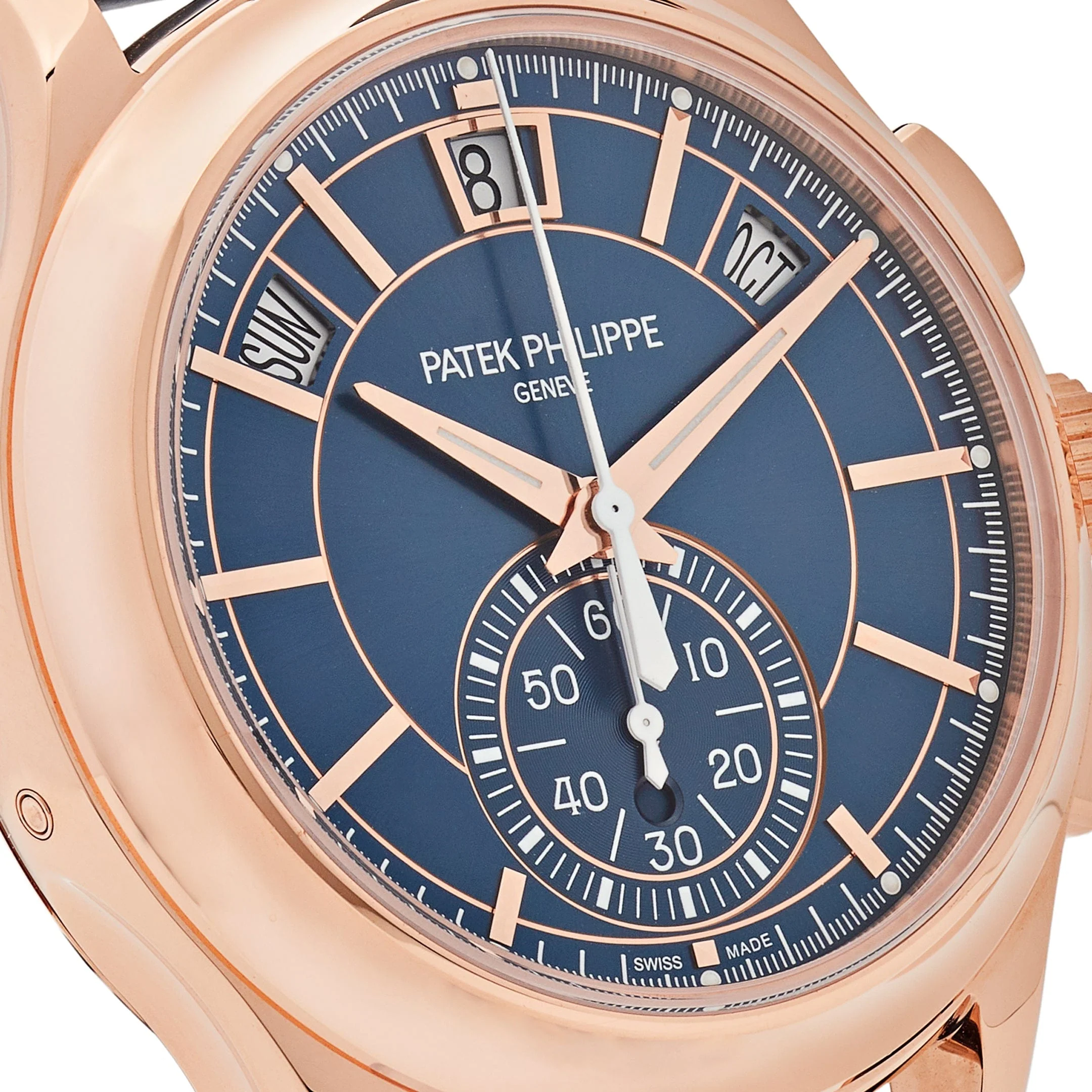 Patek Philippe Complications 5905R-010 Annual Calendar Flyback Chronograph Rose Gold Blue Dial
