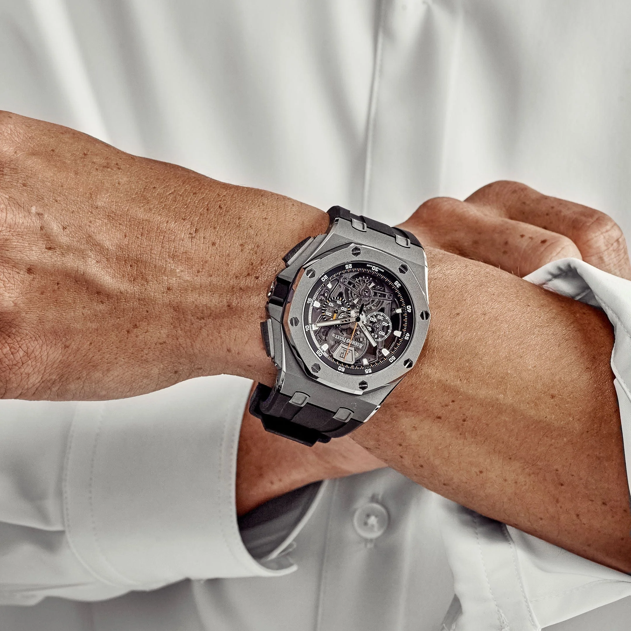 Audemars Piguet Royal Oak Offshore 26407TI.GG.A002CA.01 Tourbillon Chronograph Titanium (2017)