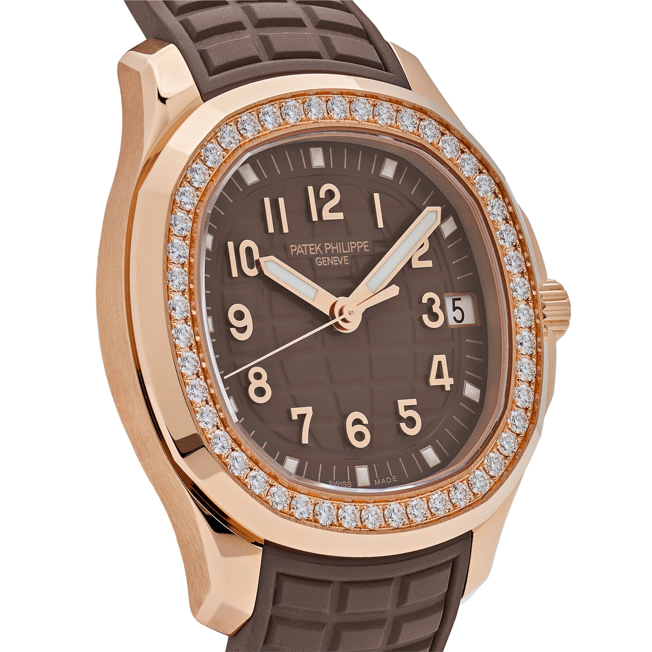 Patek Philippe Aquanaut 5268/200R-010 Rose Gold Taupe Brown Dial Diamond Bezel (2023)