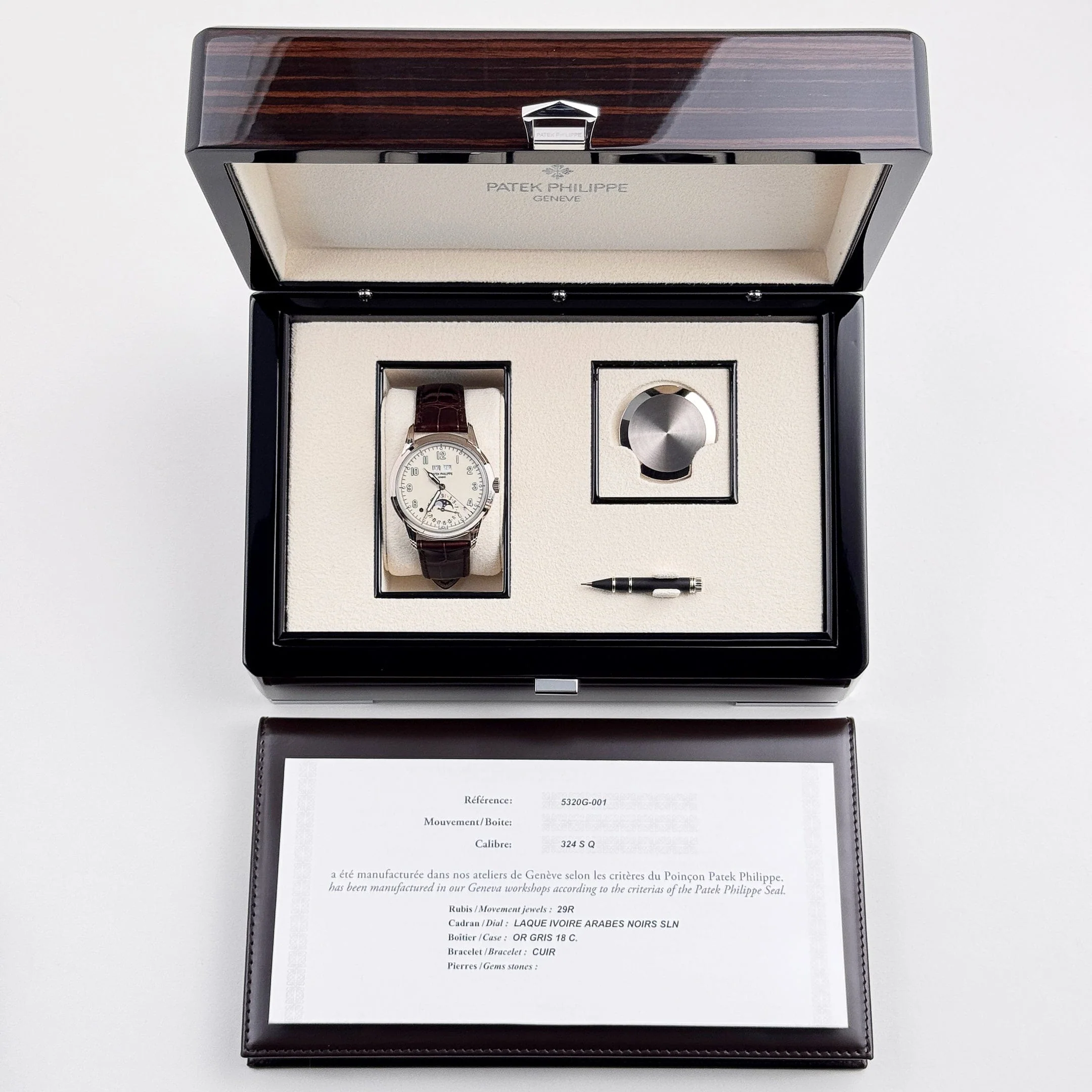 Patek Philippe Grand Complications 5320G-001 Perpetual Calendar White Gold Ivory Dial