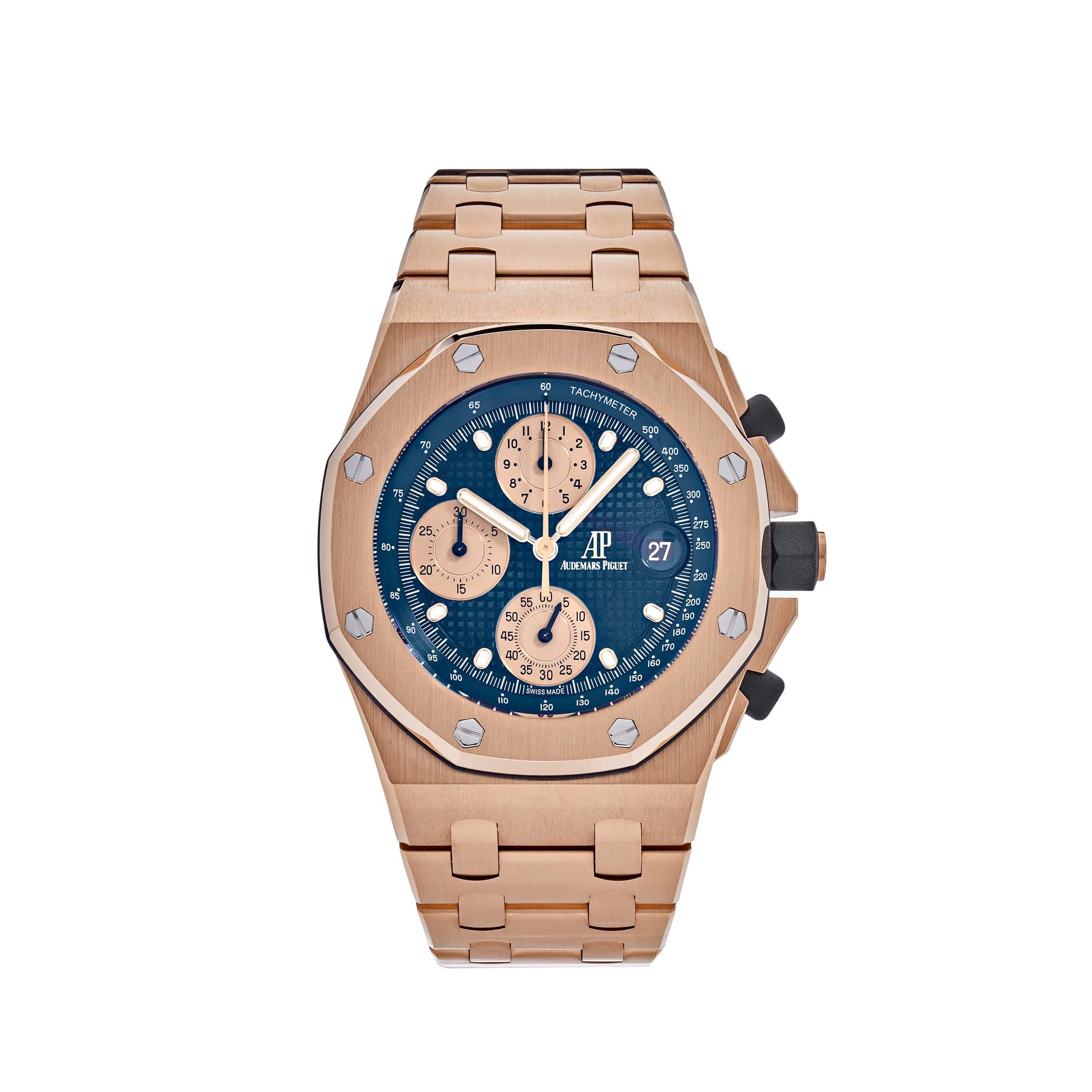 Audemars Piguet Royal Oak Offshore 26238OR.OO.2000OR.01 Chronograph 'Brick' Rose Gold Blue Dial (2024)