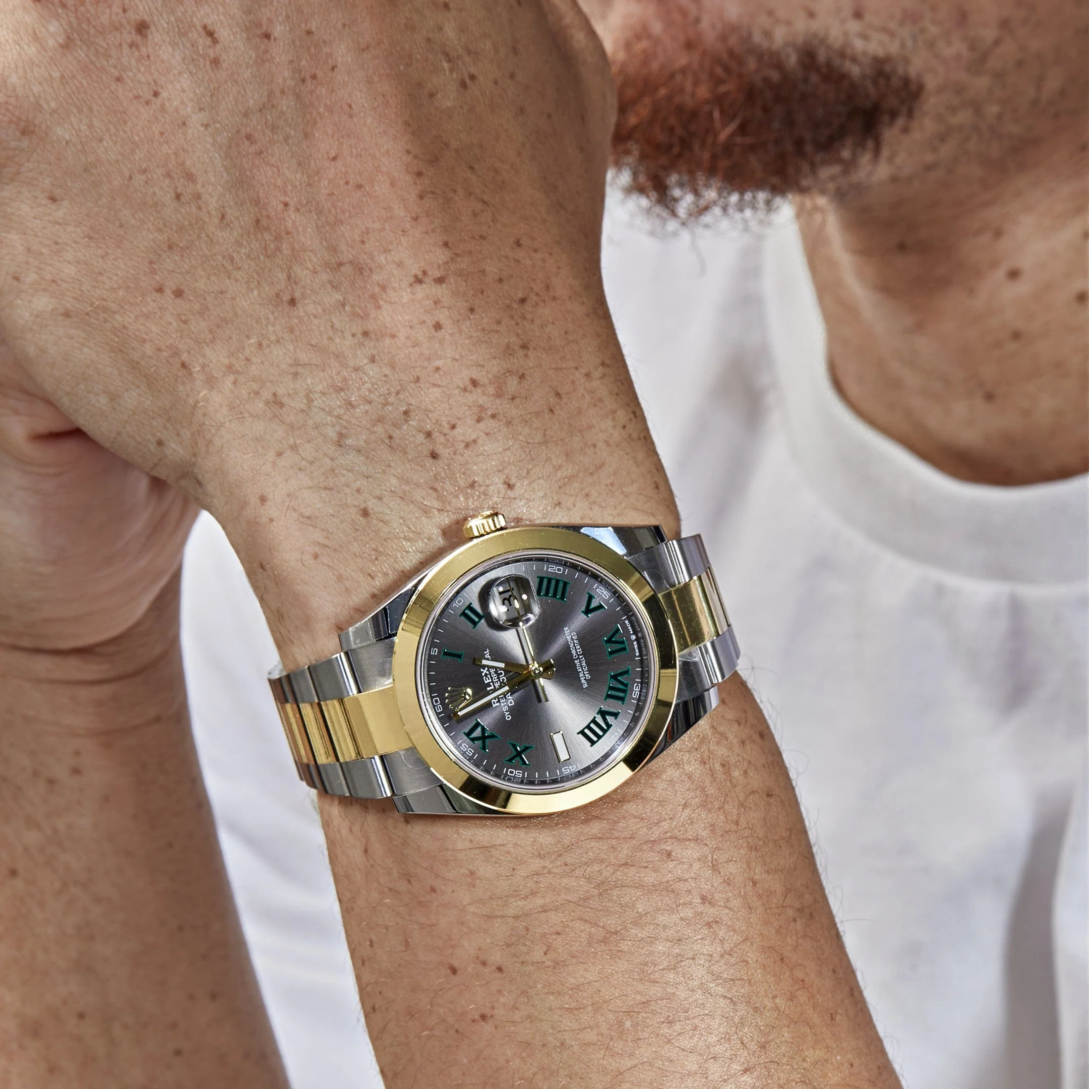 Rolex Datejust 41 126303 'Wimbledon' Yellow Gold Stainless Steel Slate Dial (2025)