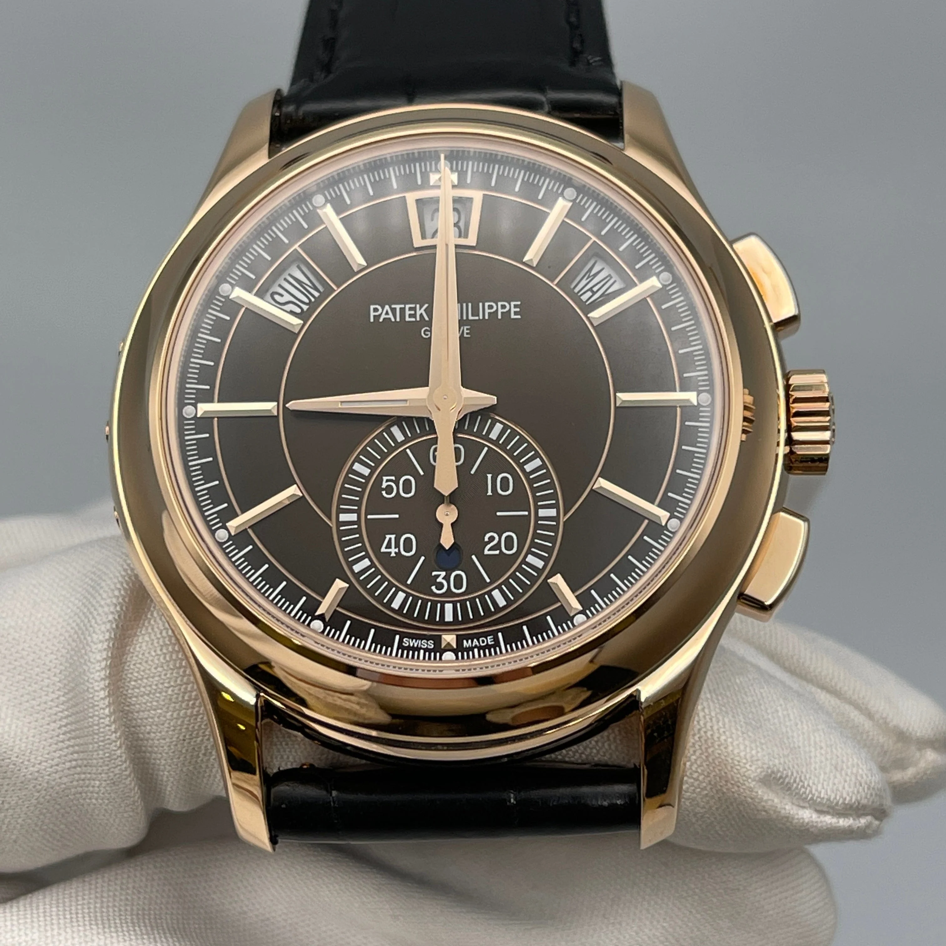 Patek Philippe Complications 5905R-001 Annual Calendar Flyback Chronograph Rose Gold Brown Dial