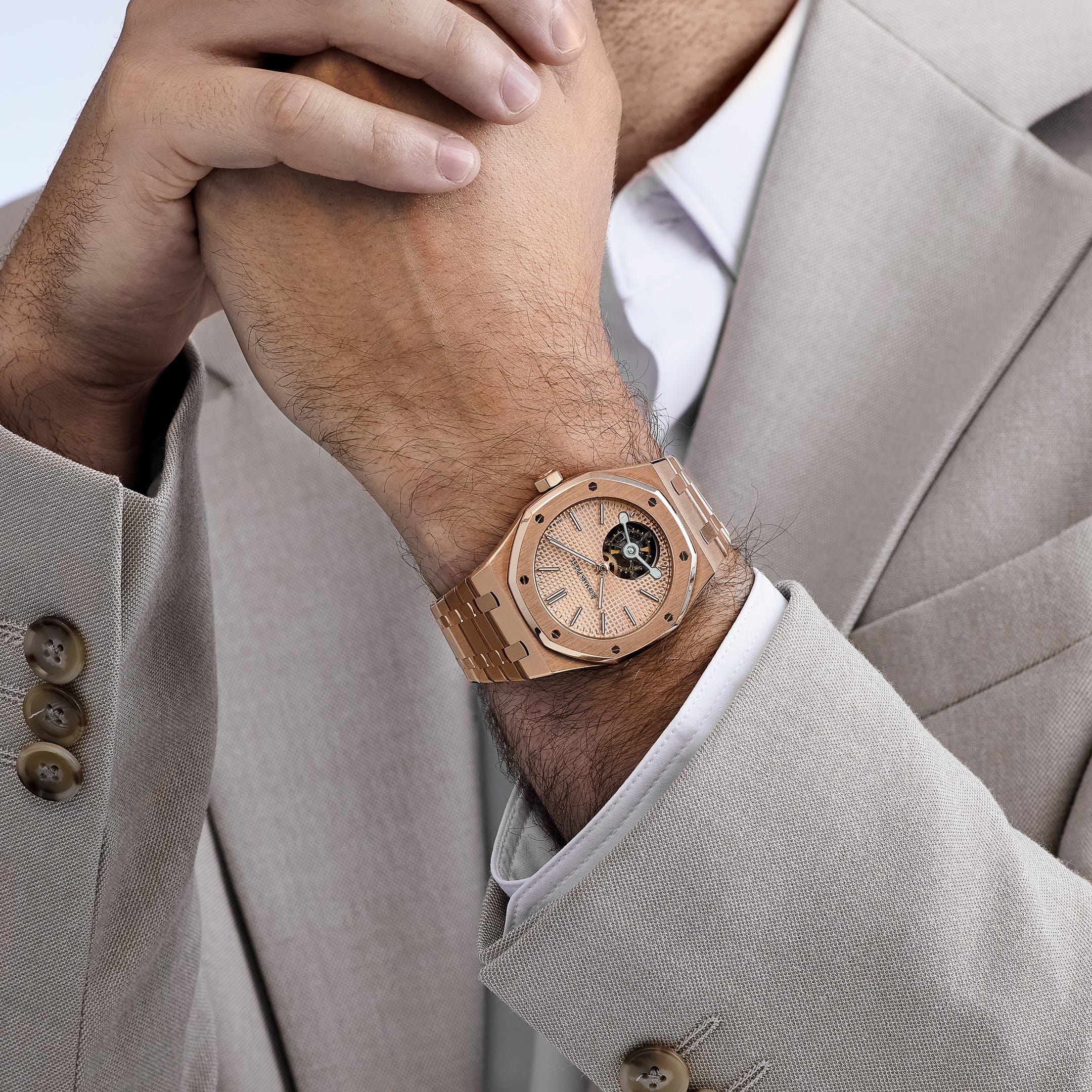 Audemars Piguet Royal Oak Tourbillon 26515OR.OO.1220OR.01 Extra-Thin Rose Gold Pink-Toned Dial Limited Edition of 25