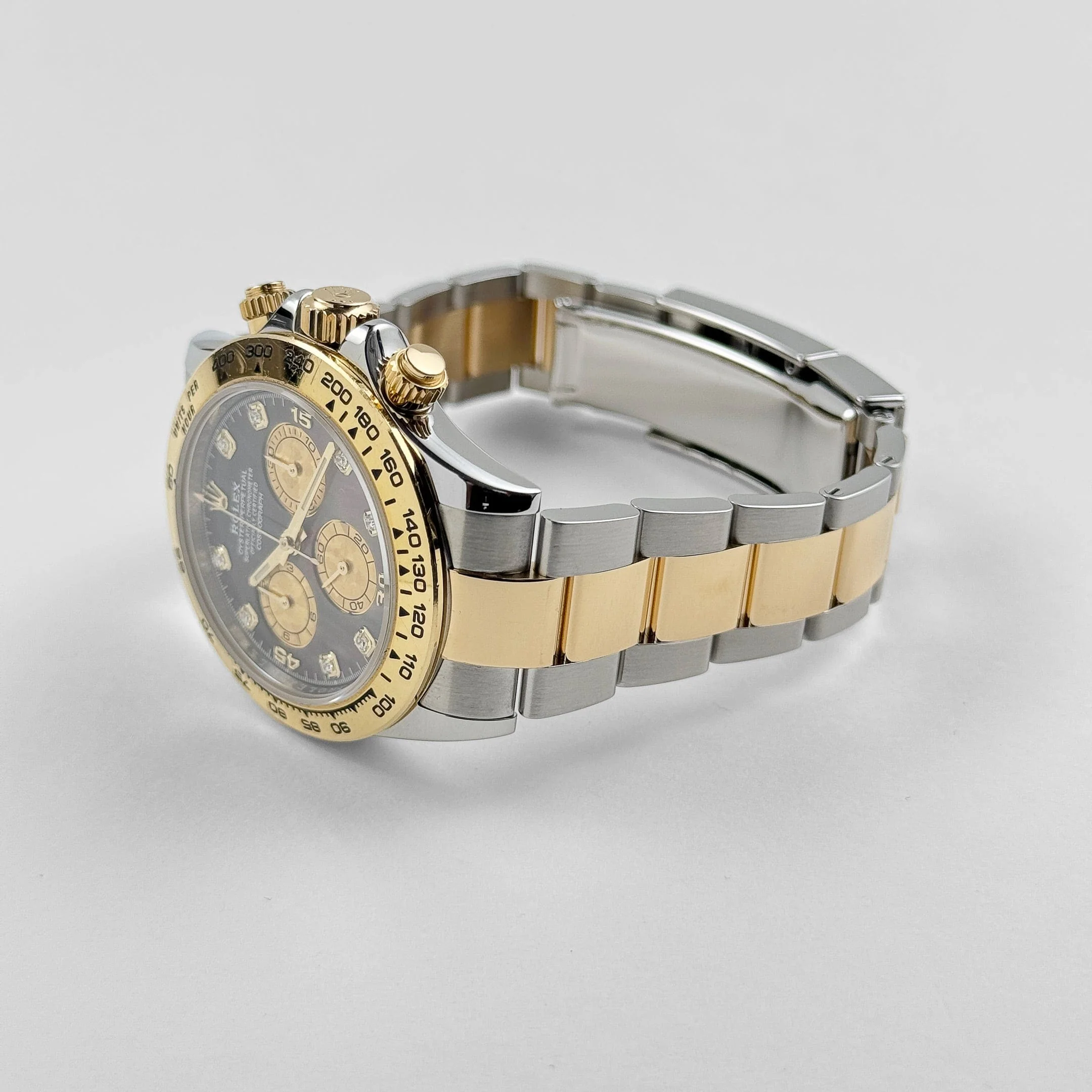 Rolex Daytona 116503 Yellow Gold Stainless Steel Black Mother of Pearl Diamond Dial