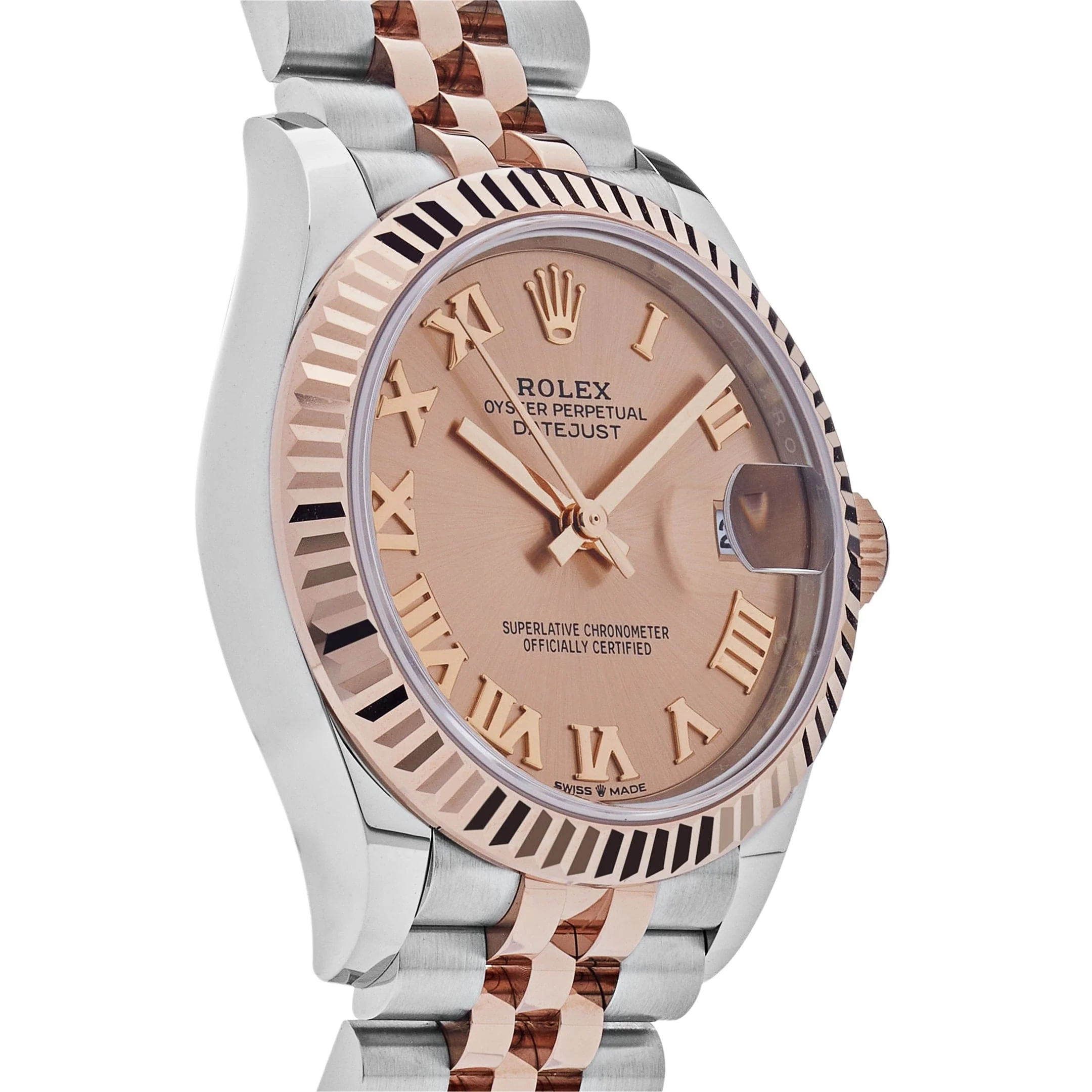 Rolex Datejust 31 278271 'Ladies' Rose Gold Stainless Steel Roman Pink Dial Jubilee (2024)