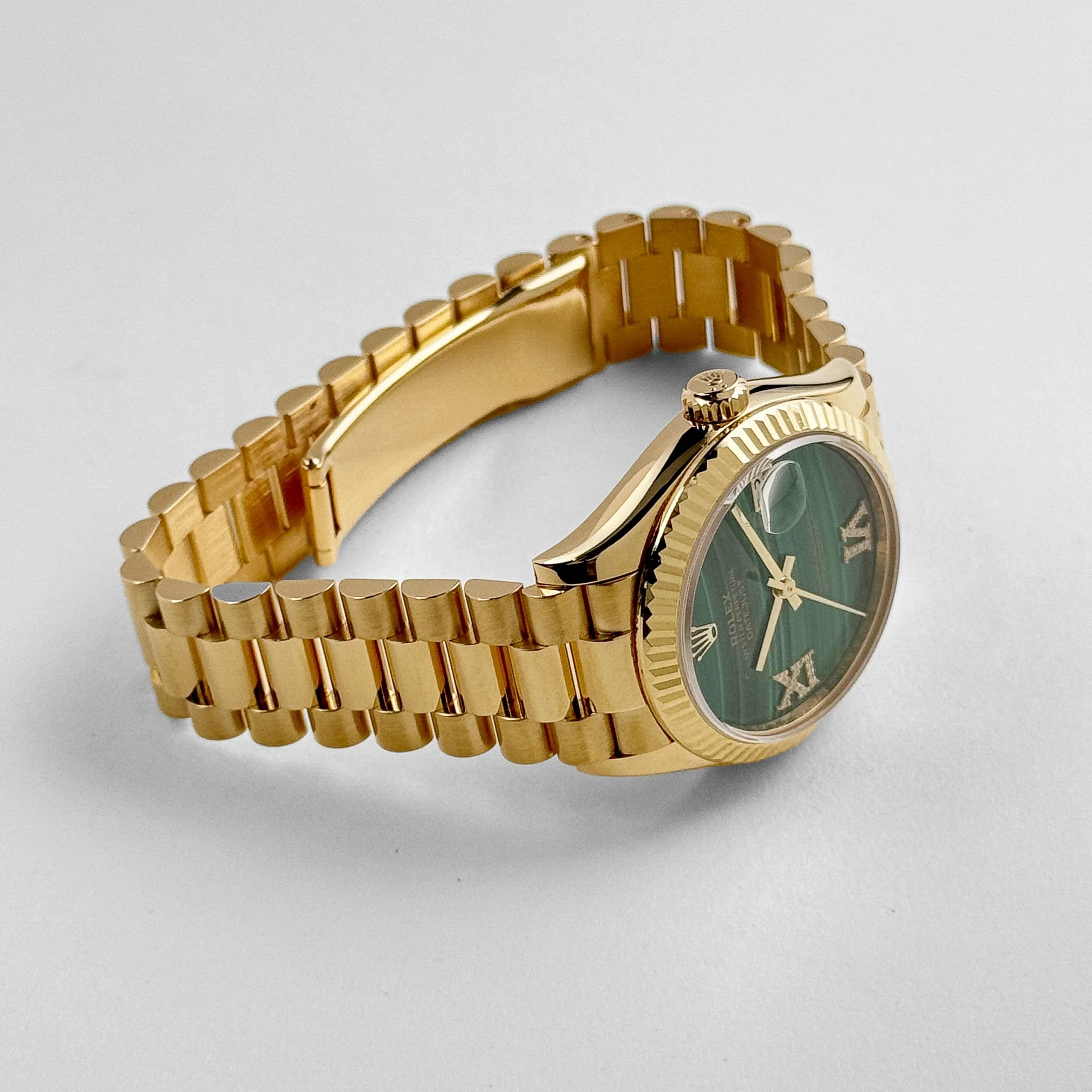 Rolex Datejust 31 278278 'Ladies' Yellow Gold Malachite Diamond Dial (2021)