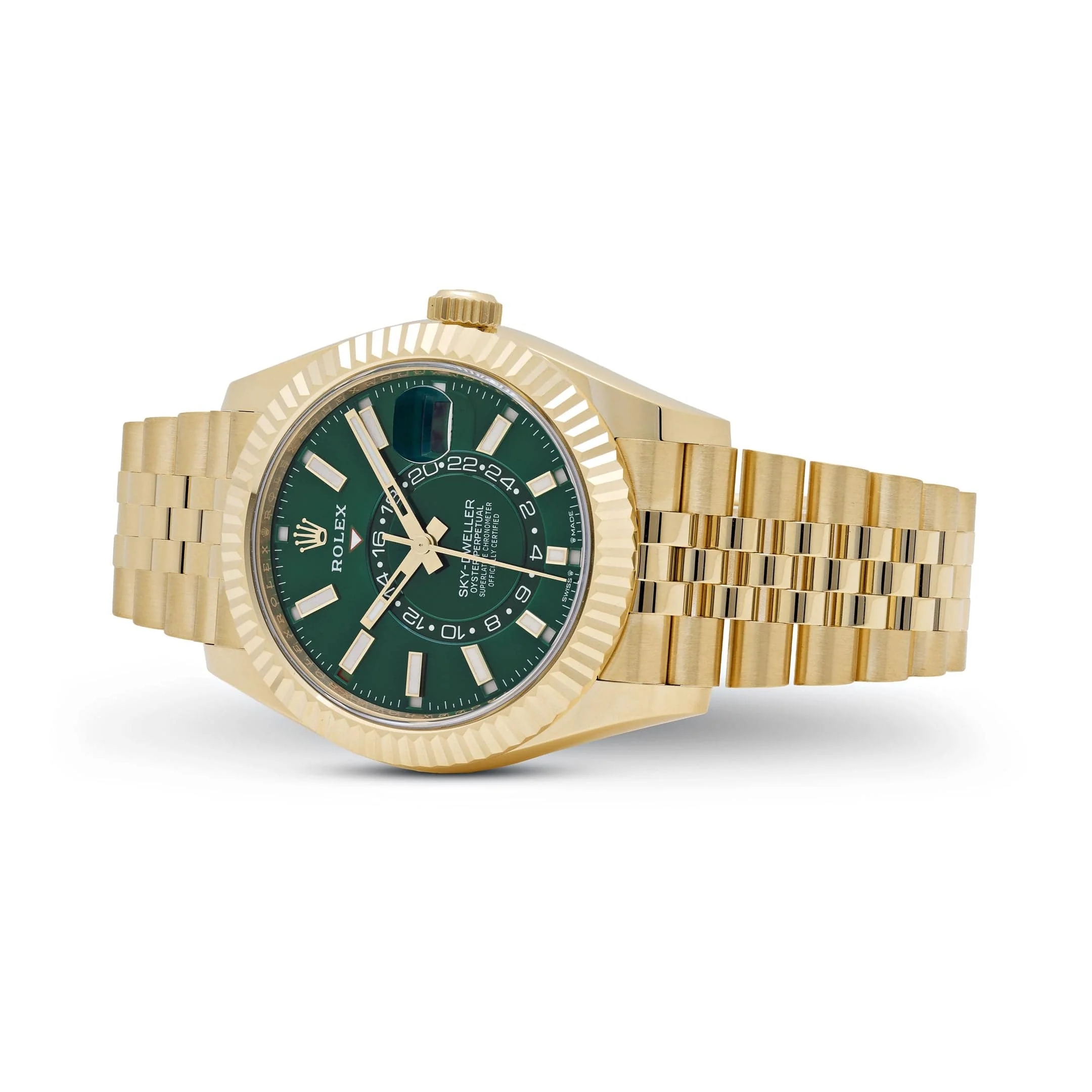 Rolex Sky-Dweller 336938 Yellow Gold Bright Green Dial Jubilee (2025)