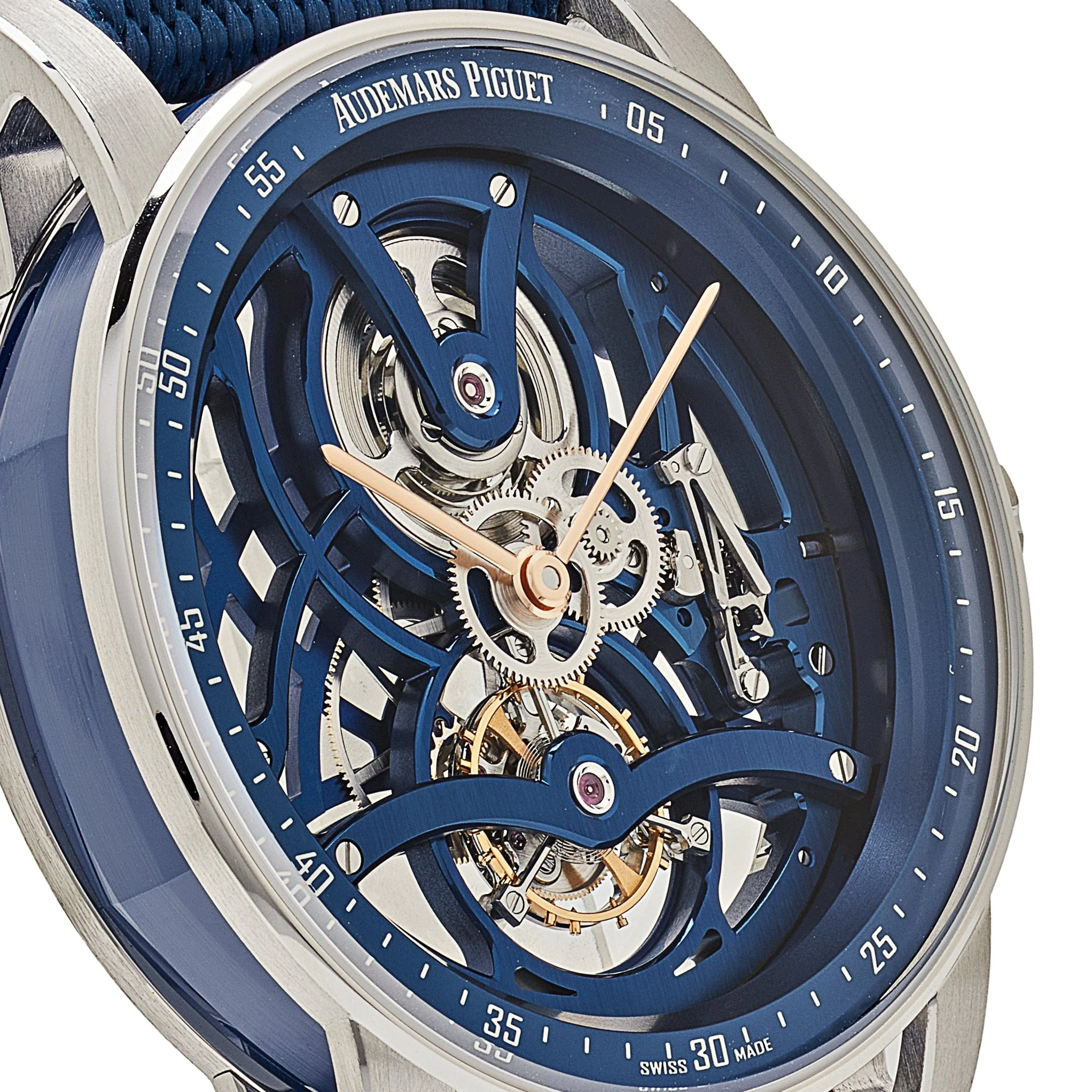 Audemars Piguet Code 11.59 Tourbillon Openworked 26600NB.OO.D346KB.01 White Gold Blue Ceramic Limited Edition of 50