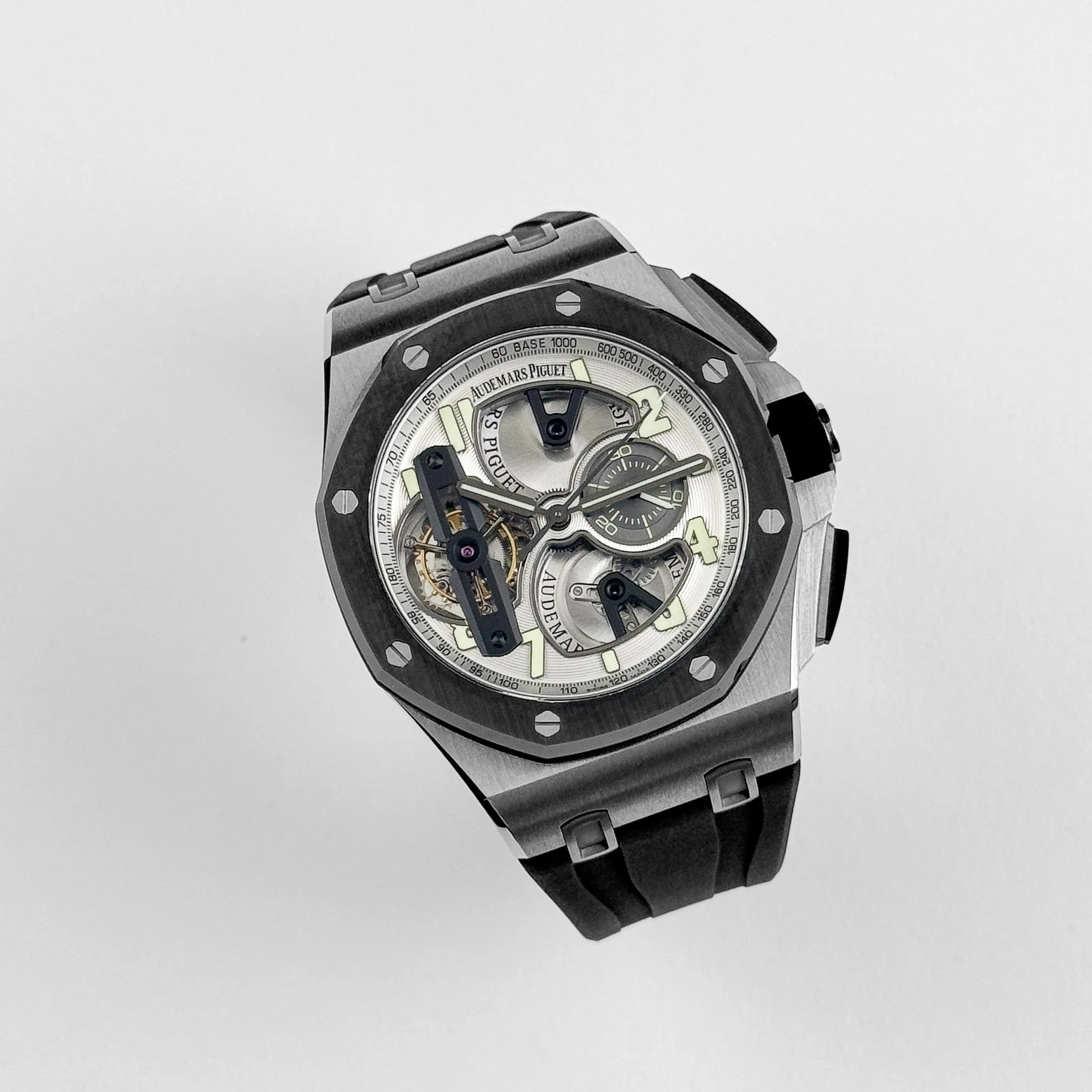 Audemars Piguet Royal Oak Offshore Chronograph 26387IO.OO.D002CA.01 Tourbillon Titanium Openworked Dial Limited Edition of 15 (2015)