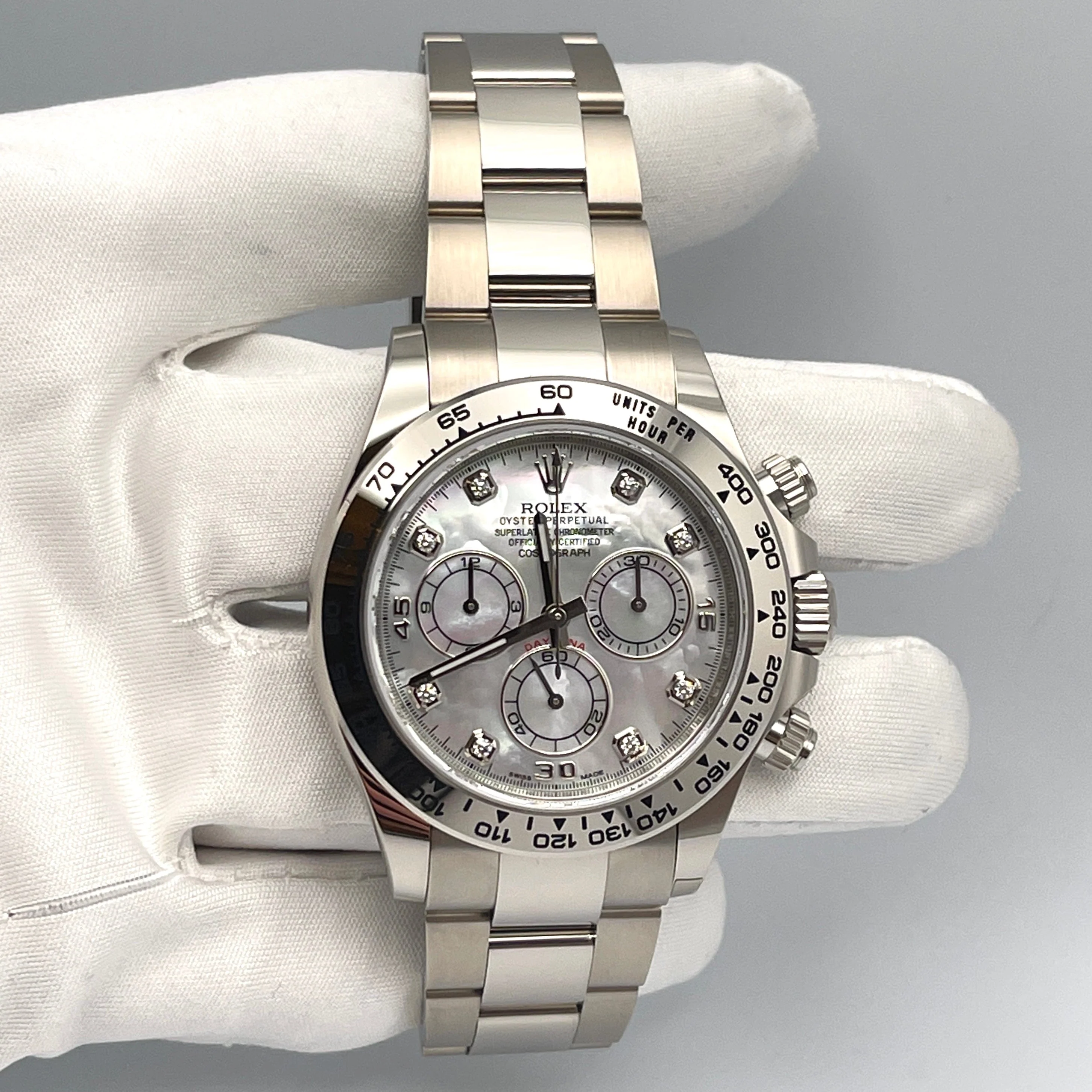 Rolex Daytona 116509 White Gold Mother Of Pearl Diamond Dial