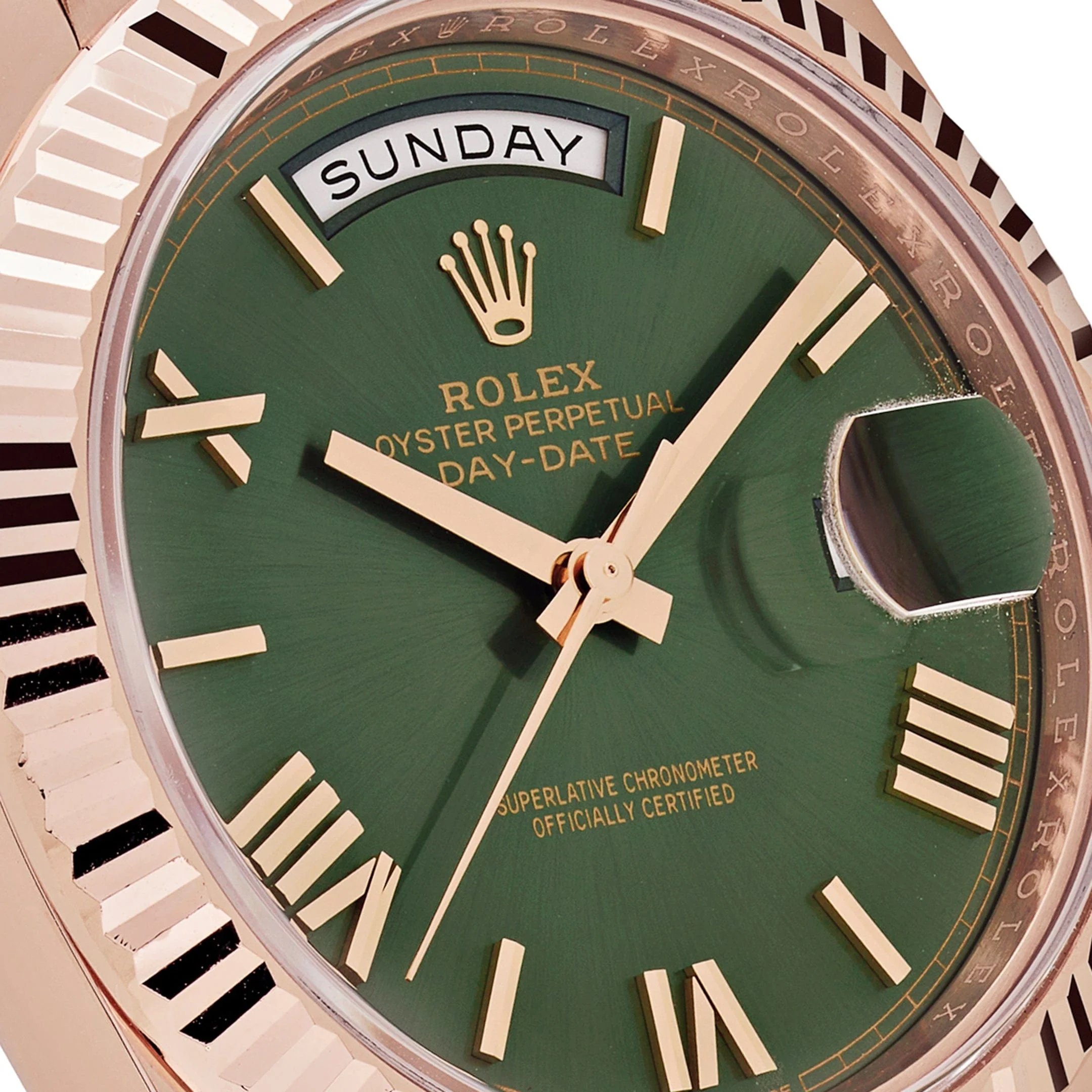 Rolex Day-Date 40 228235 Rose Gold Olive Green Dial (2024)