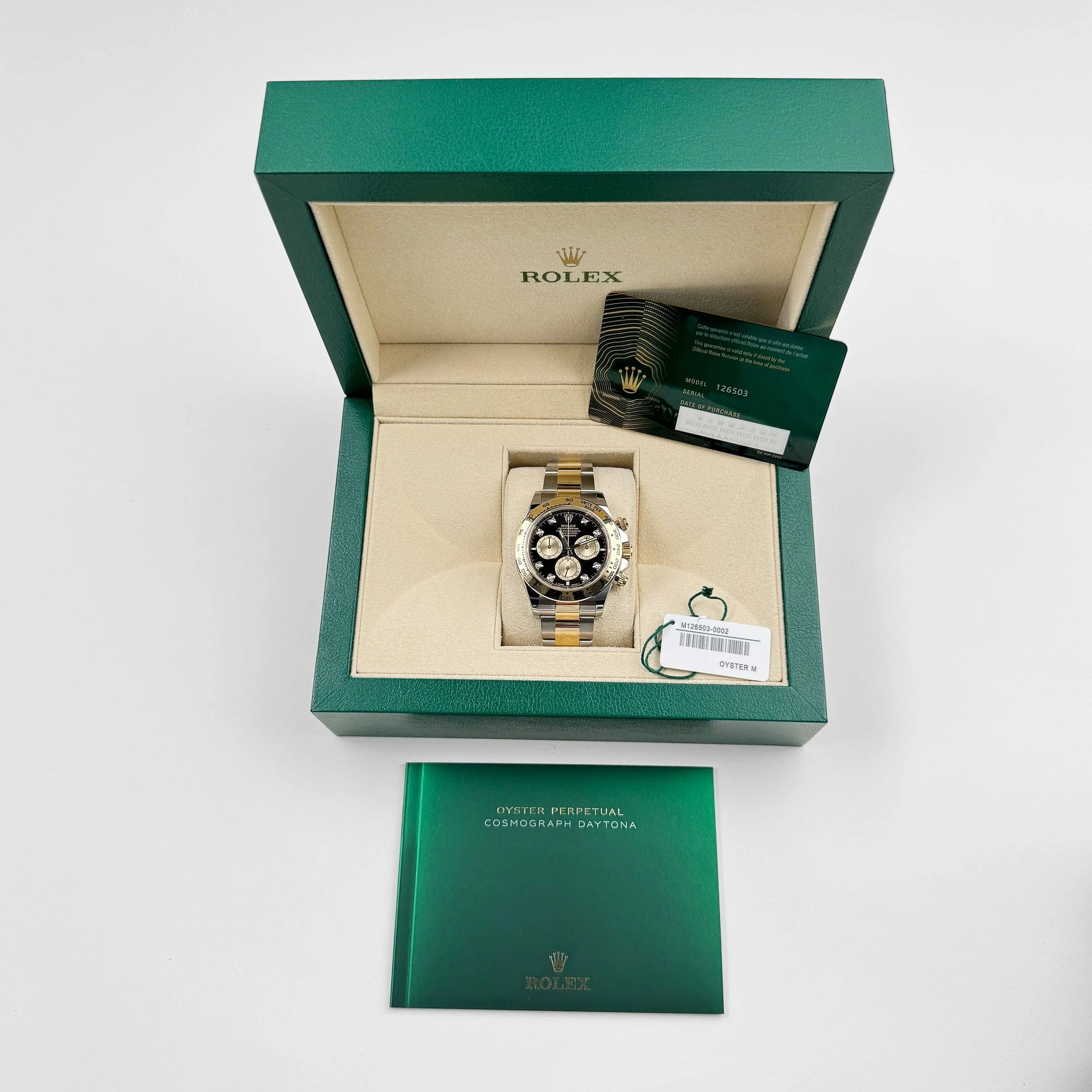 Rolex Daytona 126503 Stainless Steel Yellow Gold Black Diamond Dial (2024)