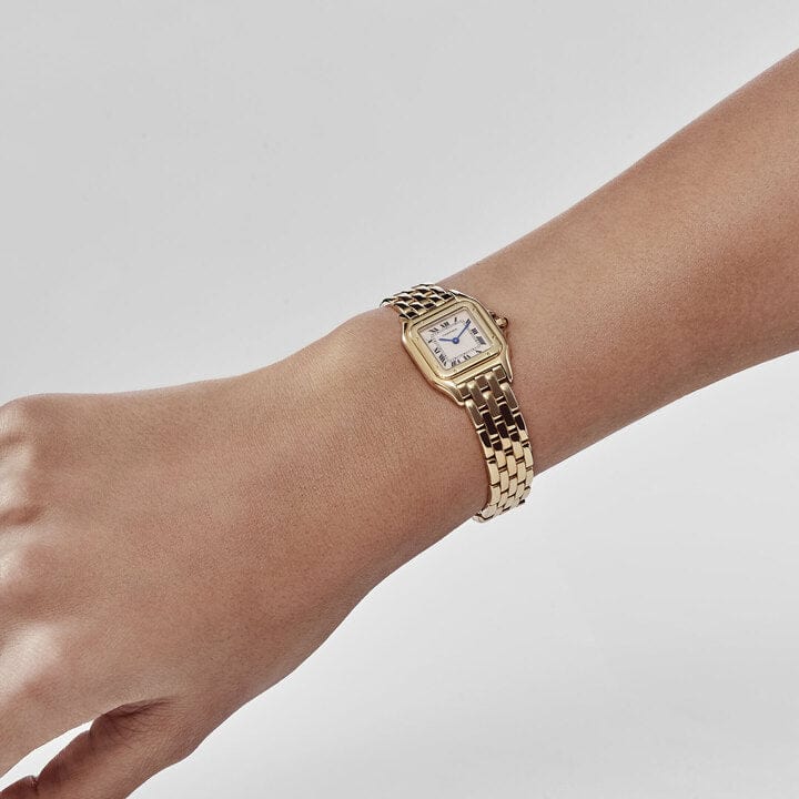 Cartier Panthere W25022B9 'Ladies' Yellow Gold White Dial Quartz