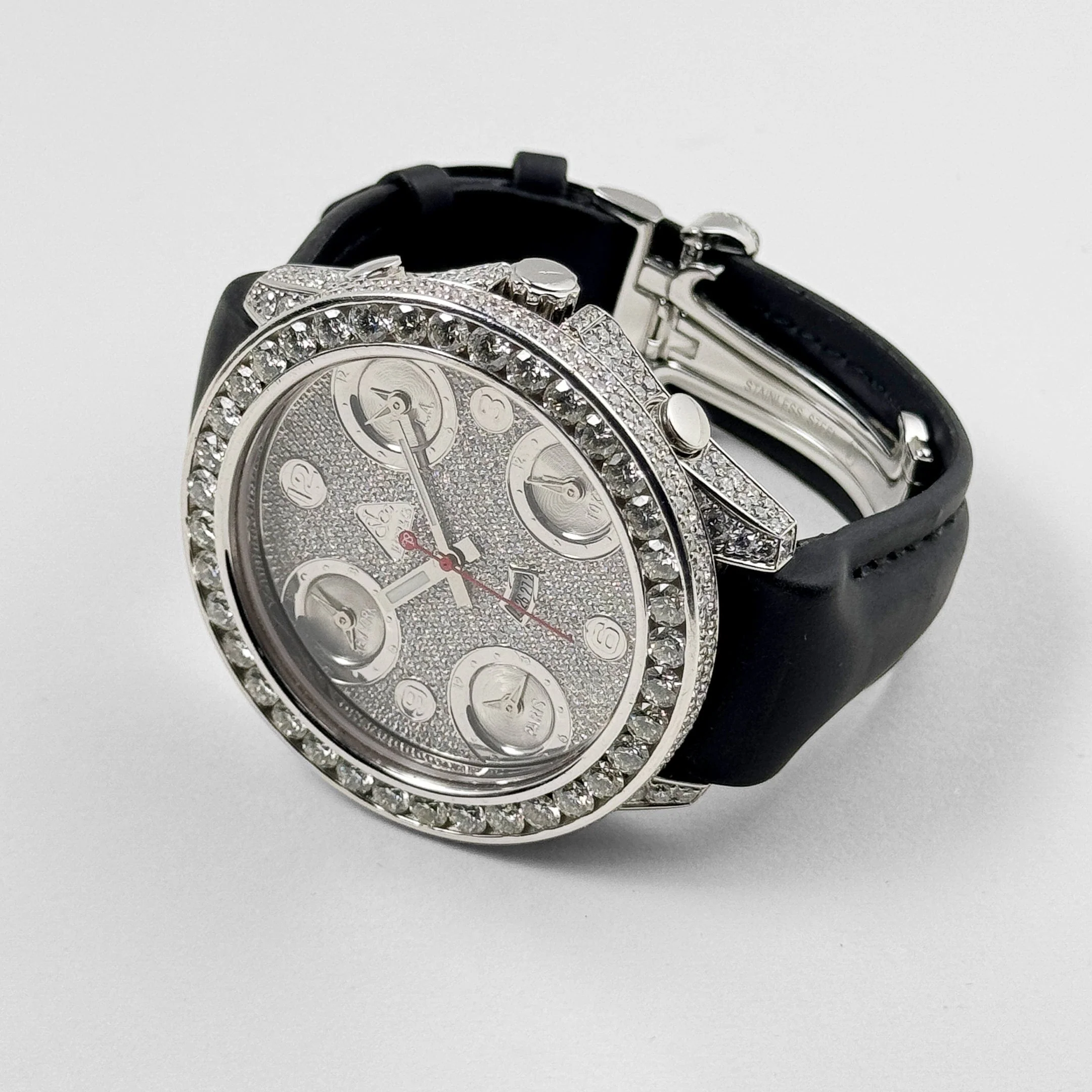 Jacob & Co. Five Time Zone Steel Diamond JCM-30