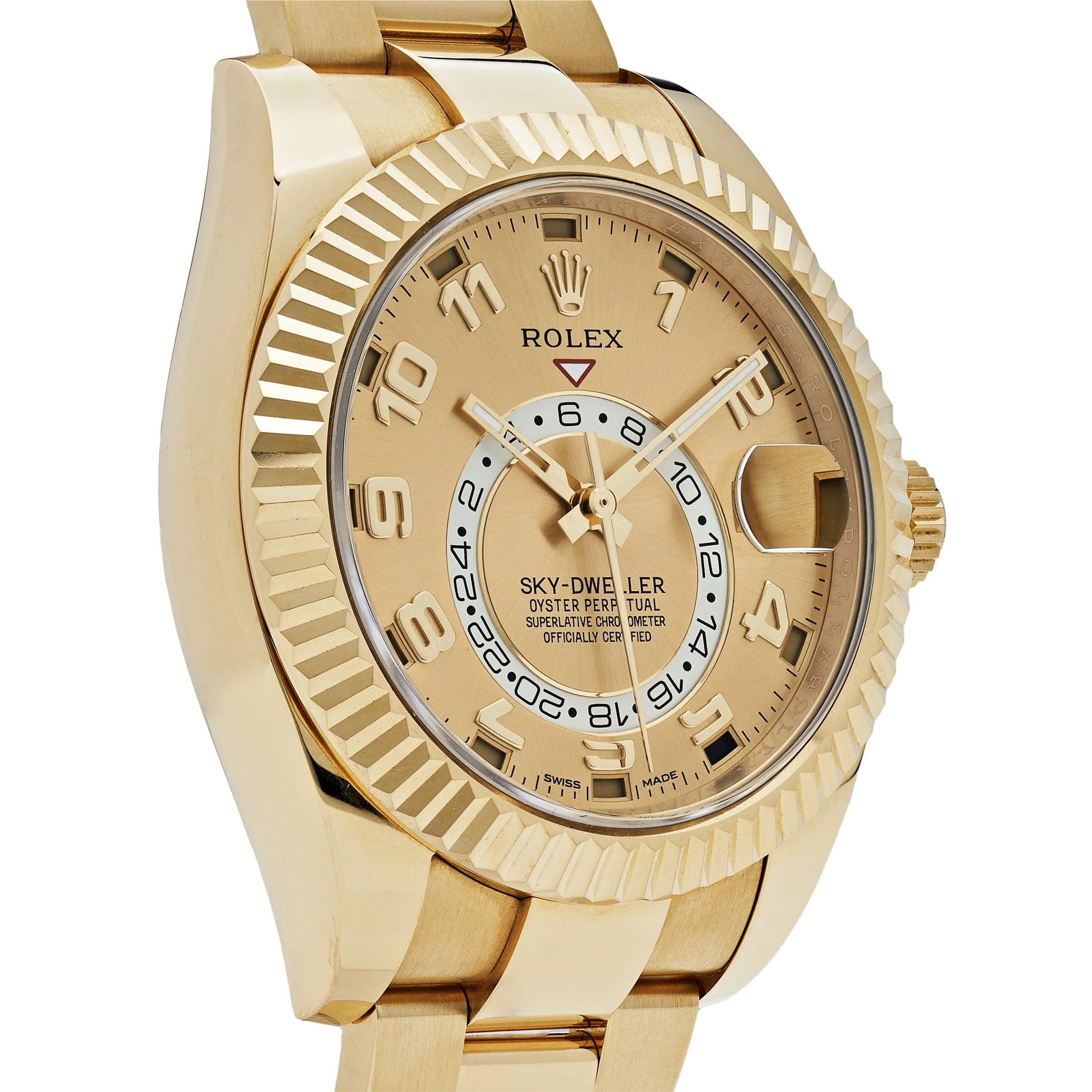 Rolex Sky-Dweller 326938 Yellow Gold Champagne Dial Arabic Numerals (2020)