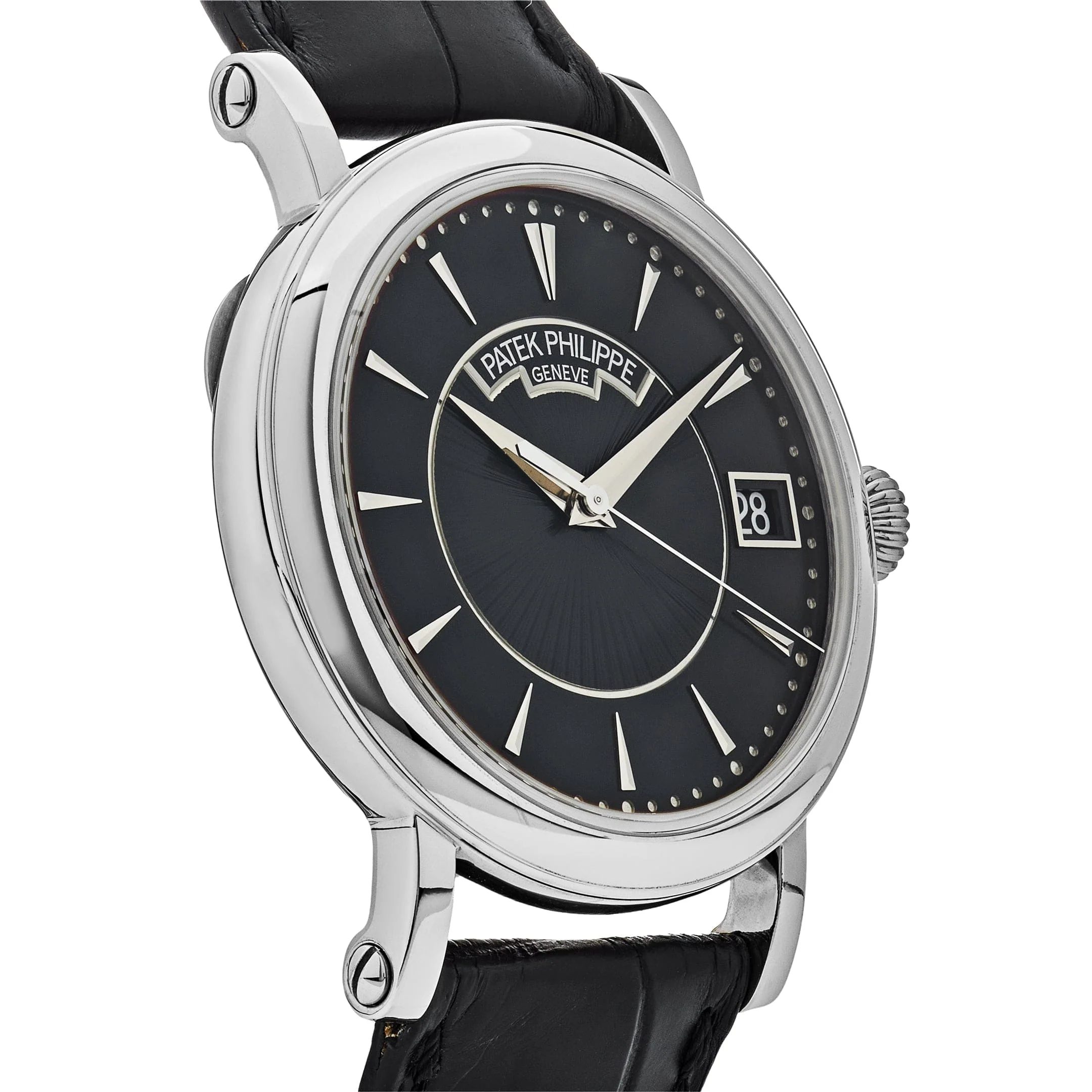 Patek Philippe Calatrava 5153G-001 Date White Gold Black Dial
