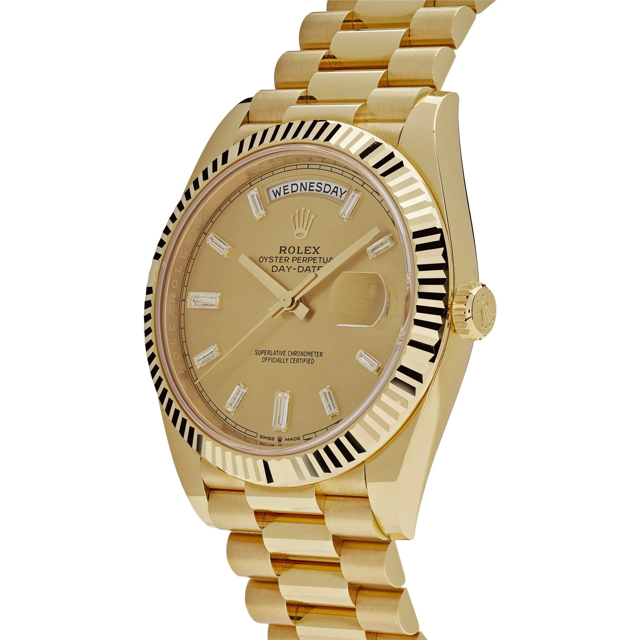 Rolex Day-Date 40 228238 Yellow Gold Champagne Diamond Dial (2025)