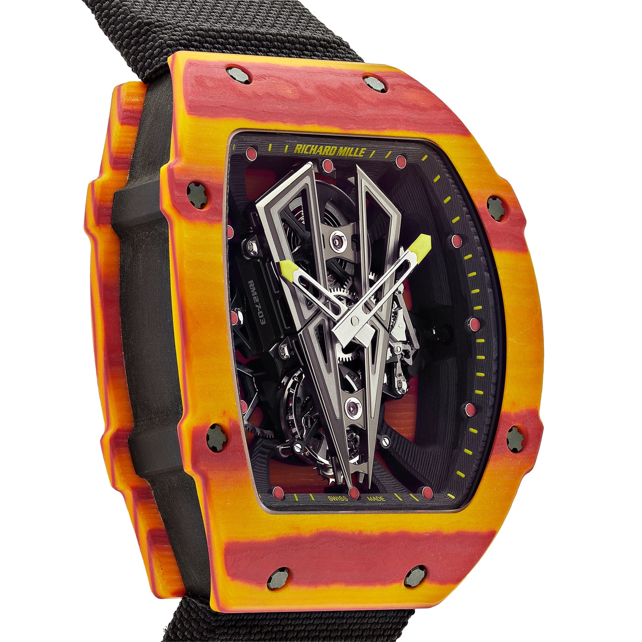 Richard Mille RM 27-03 Tourbillon Rafael Nadal Red Yellow Quartz TPT Limited Edition of 50