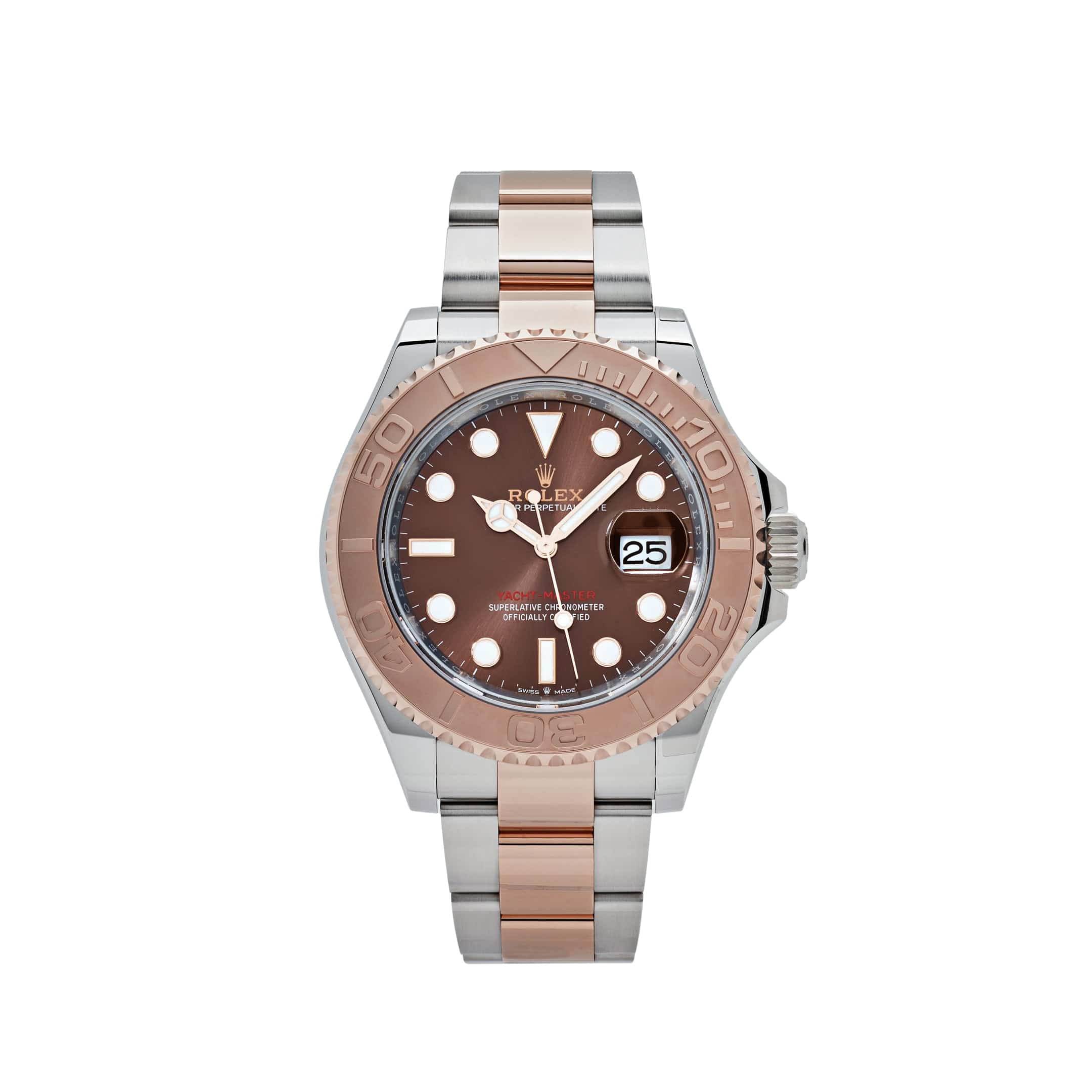 Rolex Yacht-Master 40 126621 Stainless Steel Rose Gold Chocolate Dial