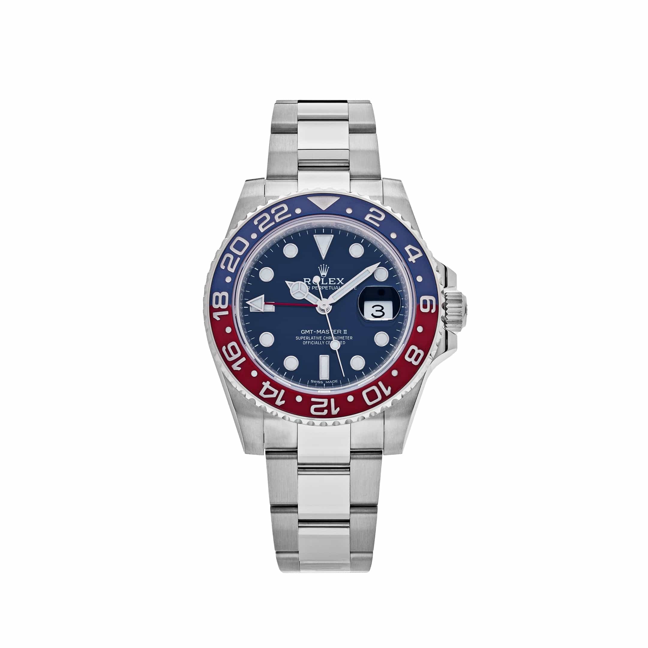 Rolex GMT-Master II 116719BLRO Pepsi White Gold Blue Dial Oyster