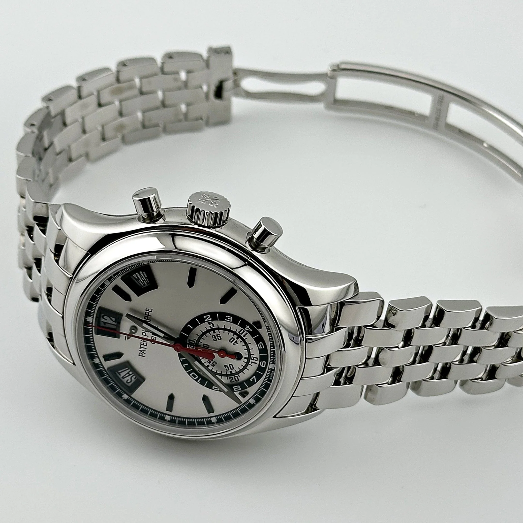 Patek Philippe 5960/1A-001 Annual Calendar Chronograph Stainless Steel White Dial