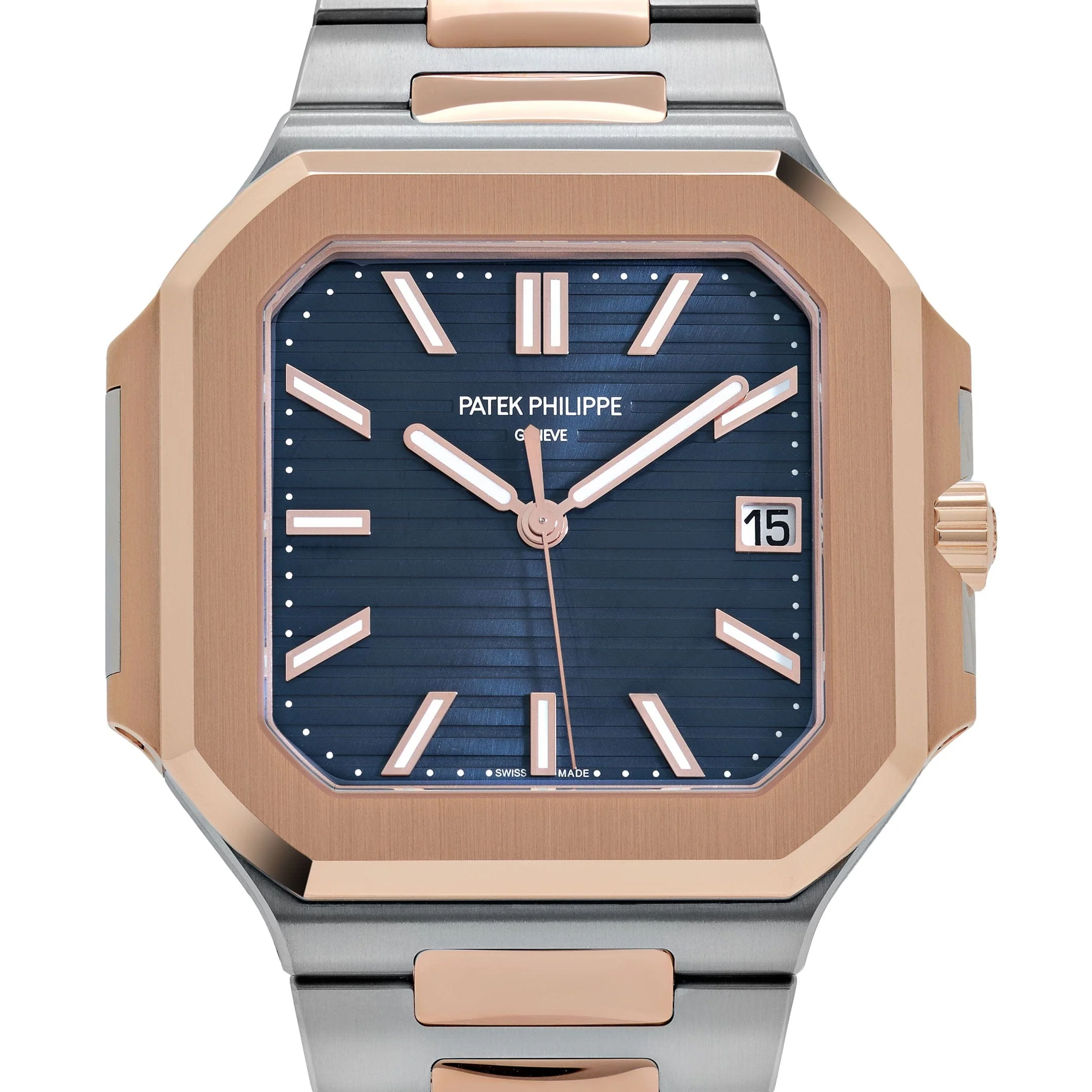 Patek Philippe Cubitus 5821/1AR-001 Stainless Steel Rose Gold Blue Dial (2025)