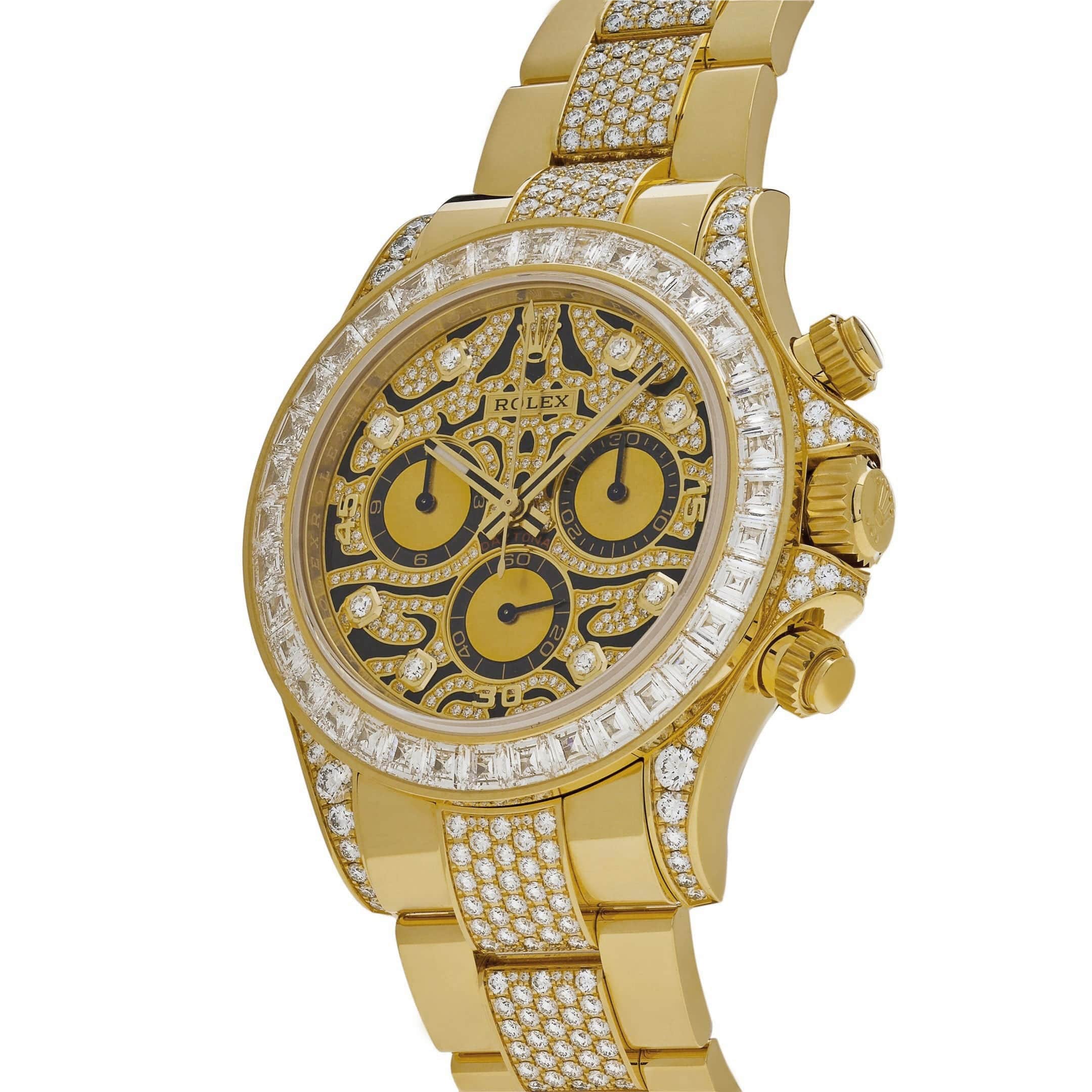 Rolex Daytona 'Eye of the Tiger' 116598TBR Yellow Gold Diamond Accents