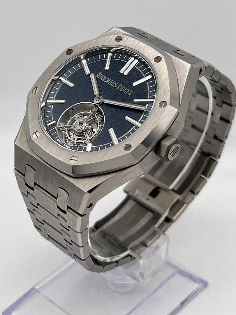 Audemars Piguet Royal Oak Selfwinding Flying Tourbillon 26730TI.OO.1320TI.01 '50th Anniversary' Titanium Blue Dial